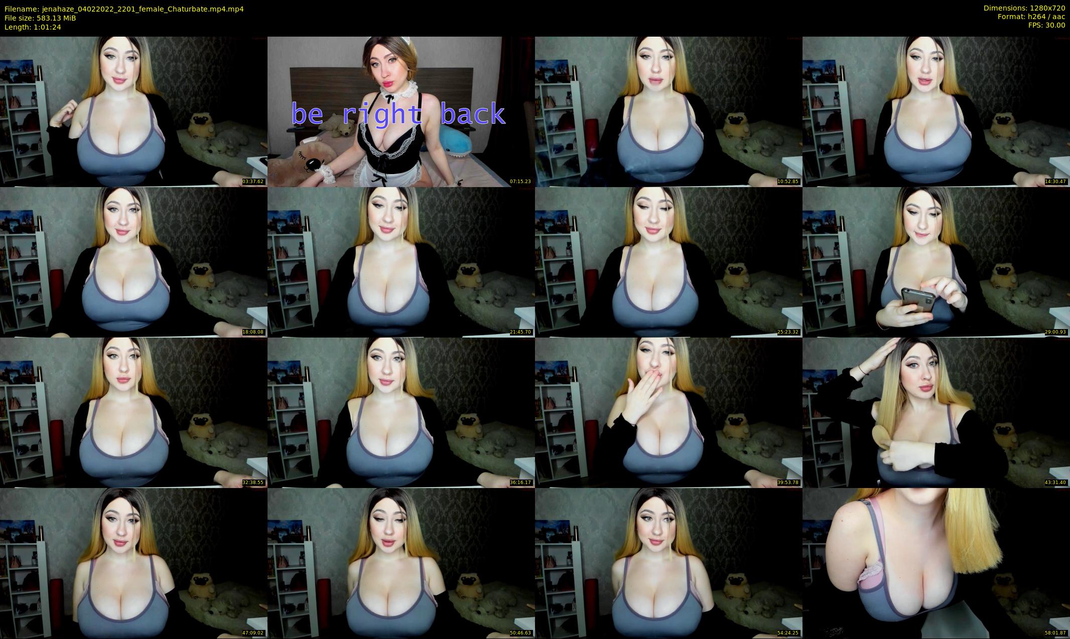jenahaze — 62 minute Chaturbate female cam show recording, 720p, Feb 4, 2022