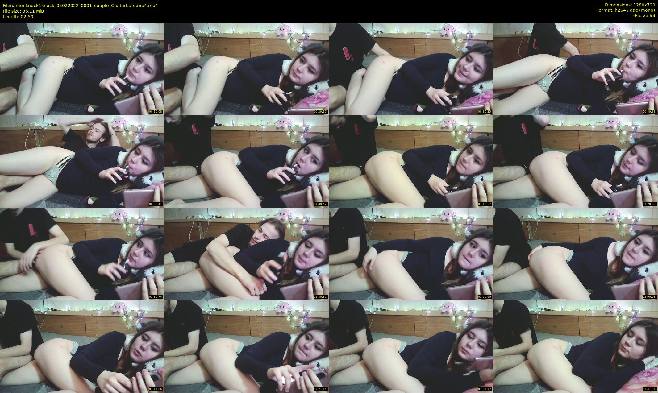 knock1knock — 3 minute Chaturbate couple cam show recording, 720p, Feb 5, 2022