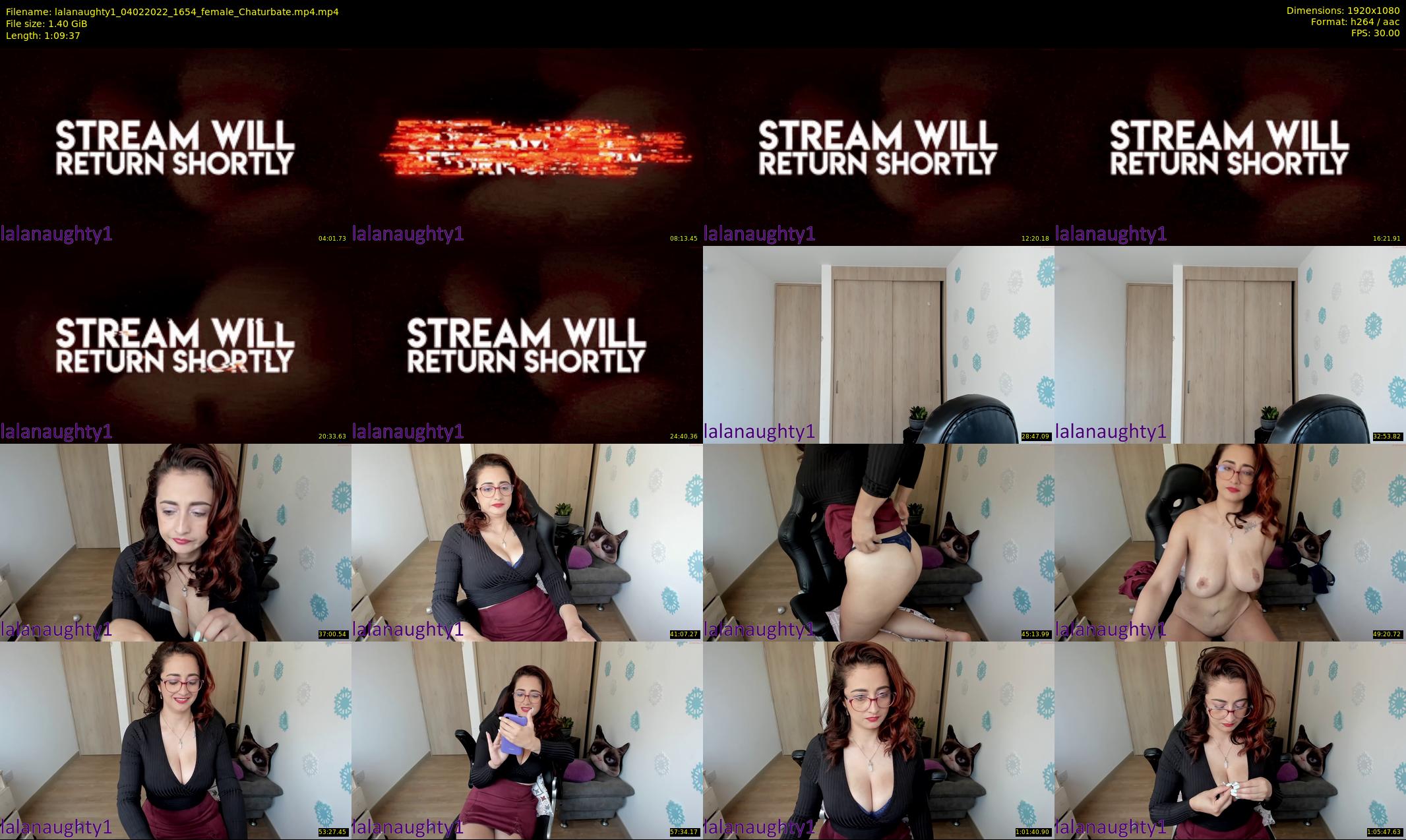 lalanaughty1 — 70 minute Chaturbate female cam show recording, 1080p, Feb 4, 2022