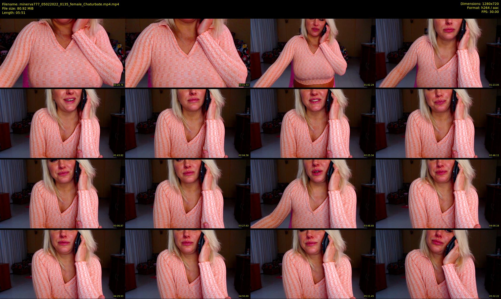 minerva777 — 6 minute Chaturbate female cam show recording, 720p, Feb 5, 2022