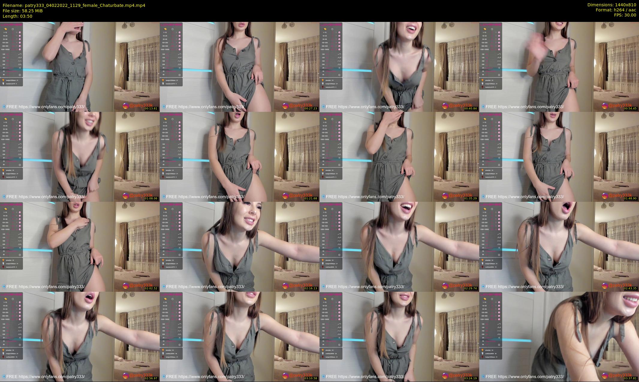 patry333 — 4 minute Chaturbate female cam show recording, 720p, Feb 4, 2022