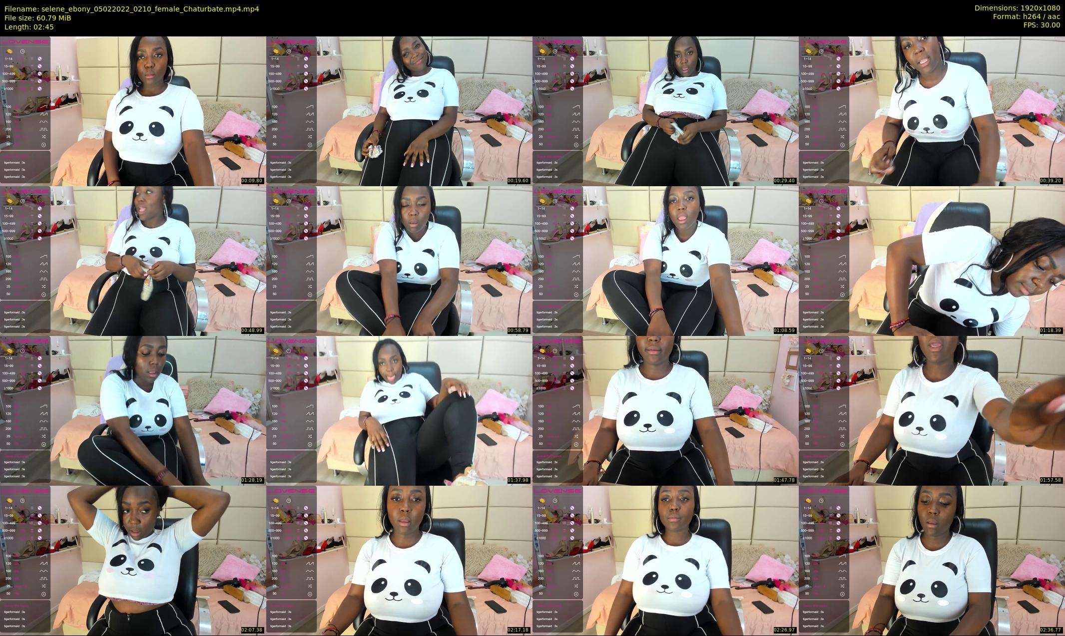 selene_ebony — 3 minute Chaturbate female cam show recording, 1080p, Feb 5, 2022