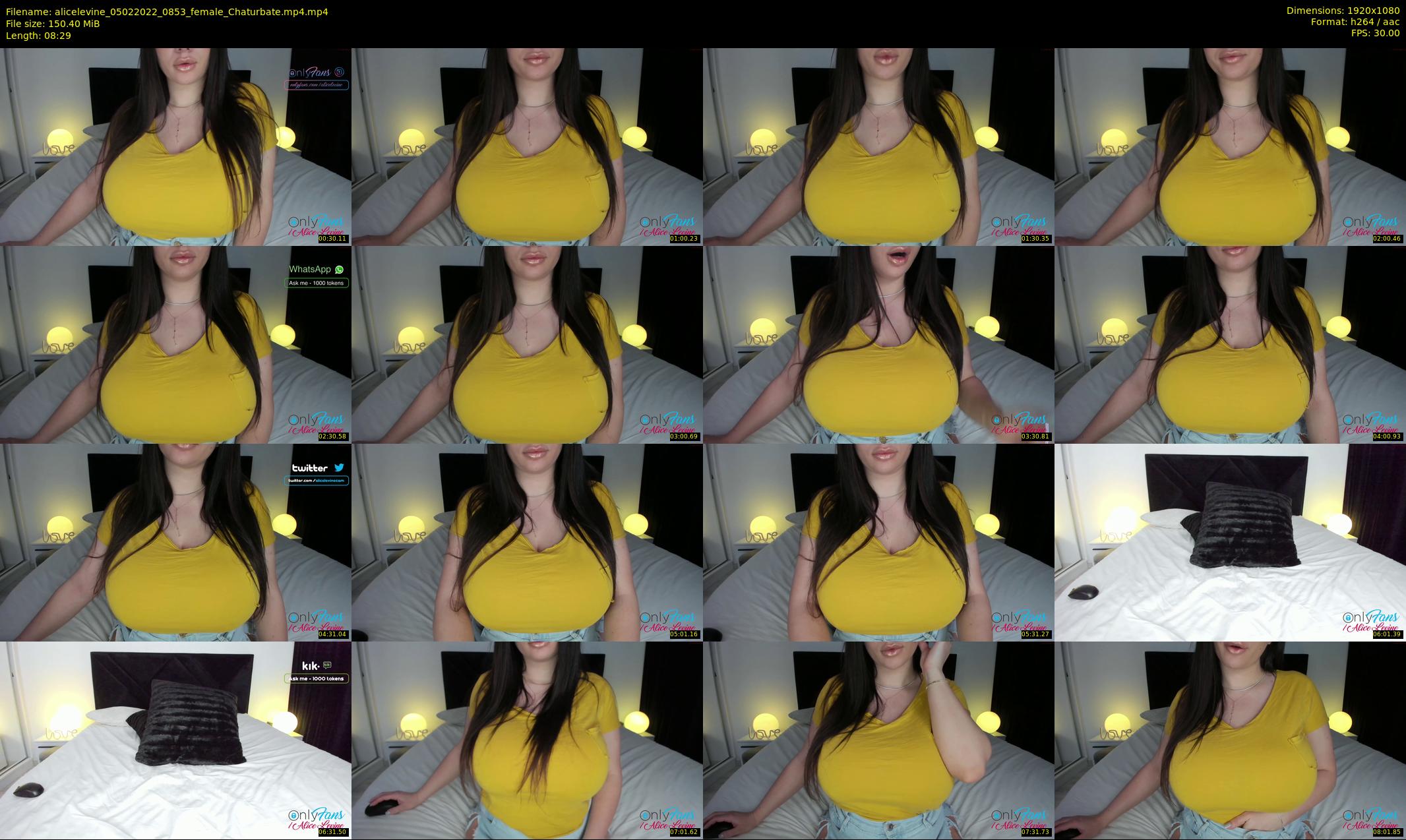 alicelevine — 9 minute Chaturbate female cam show recording, 1080p, Feb 5, 2022