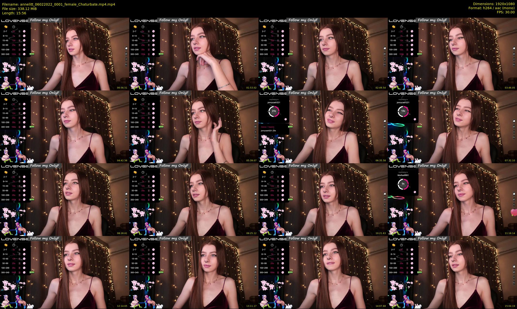 annelitt — 16 minute Chaturbate female cam show recording, 1080p, Feb 6, 2022