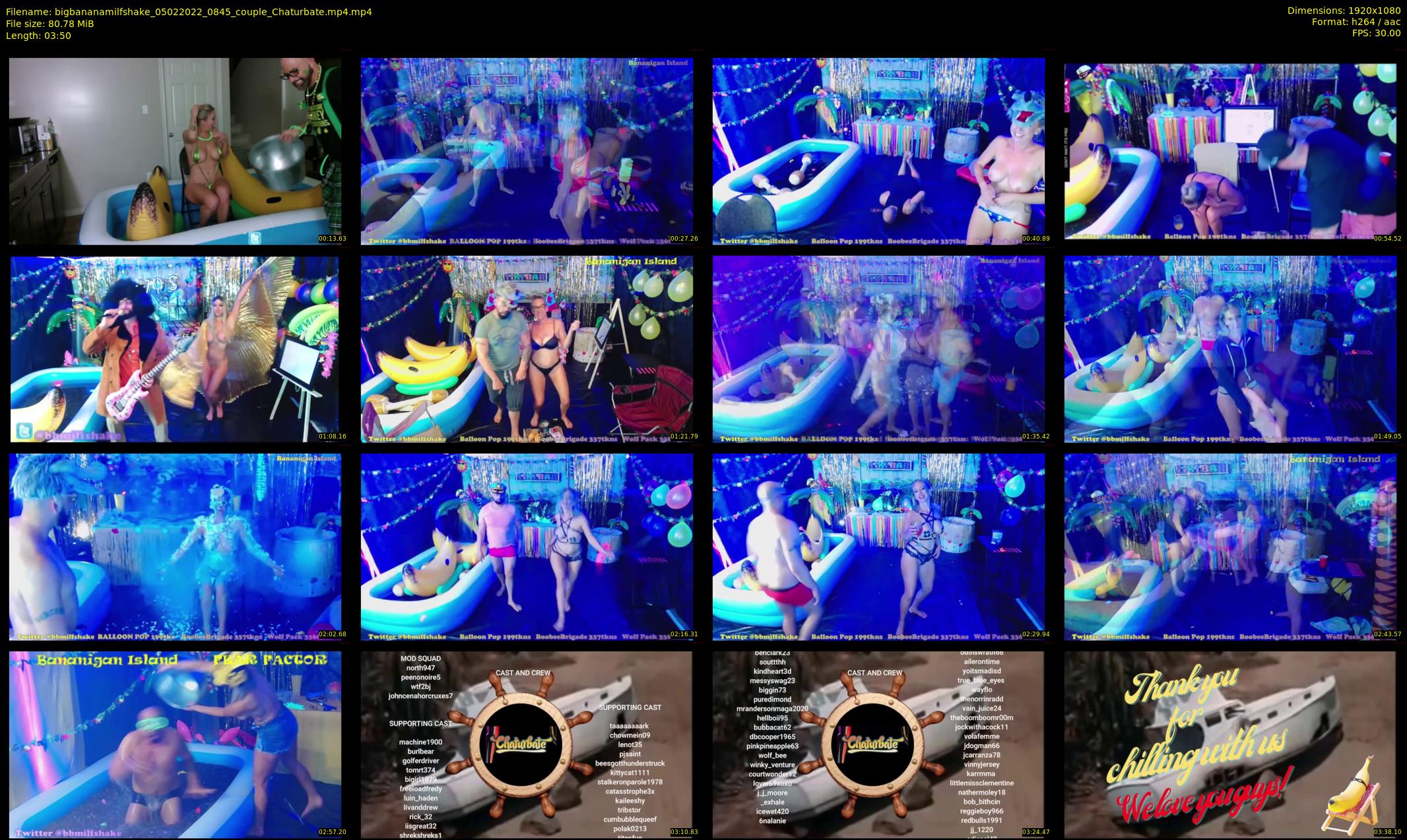 bigbananamilfshake — 4 minute Chaturbate couple cam show recording, 1080p, Feb 5, 2022