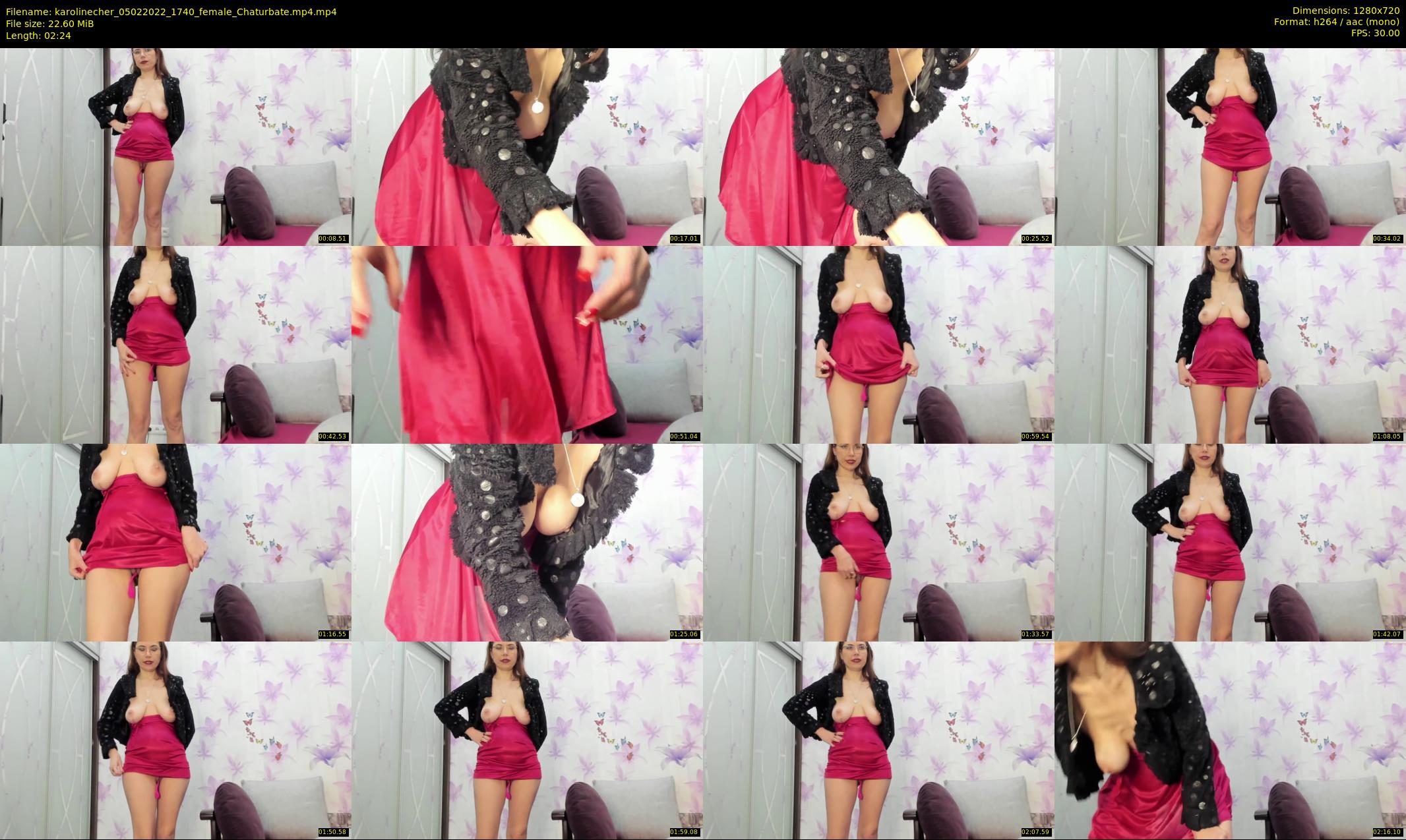 karolinecher — 3 minute Chaturbate female cam show recording, 720p, Feb 5, 2022