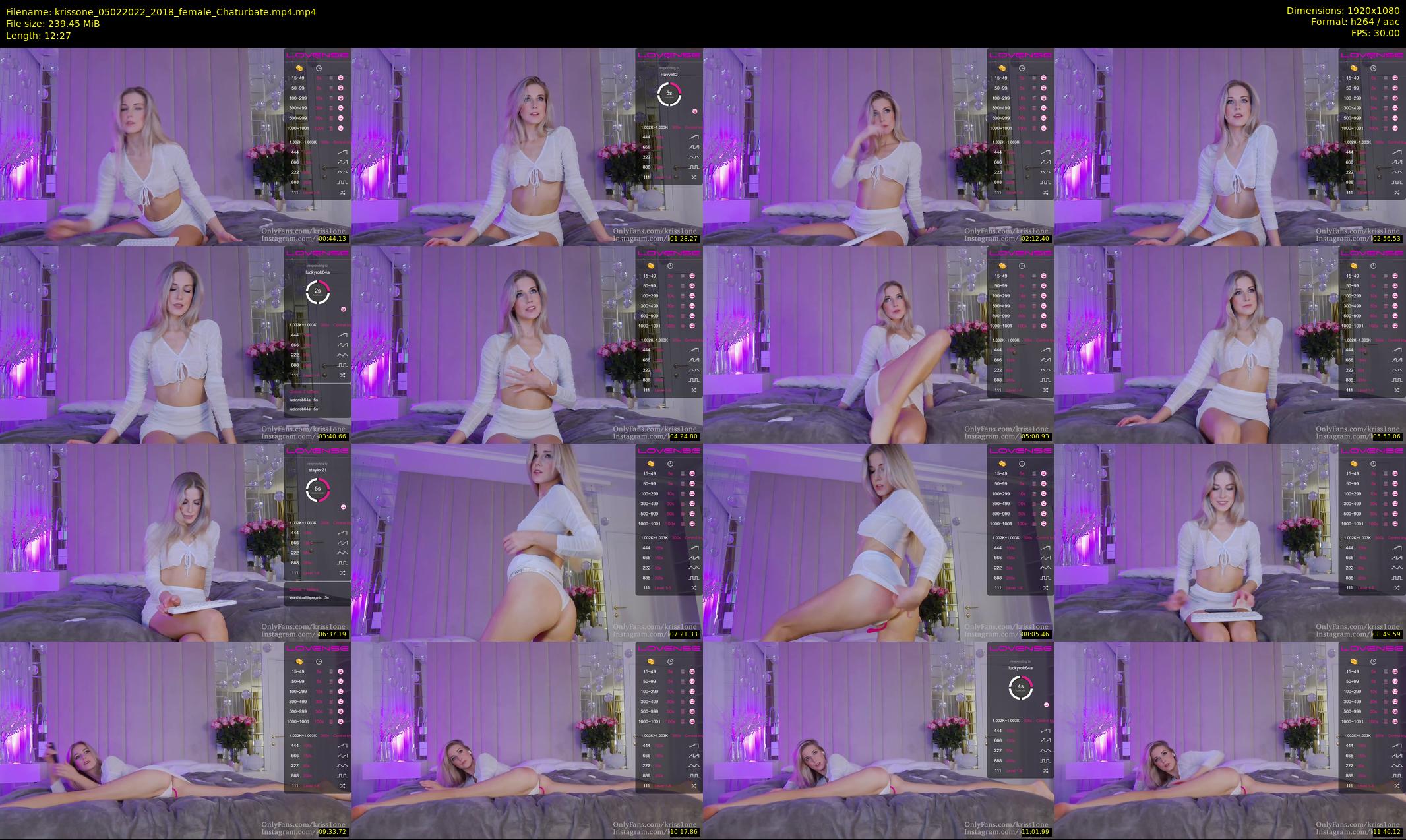 krissone — 13 minute Chaturbate female cam show recording, 1080p, Feb 5, 2022