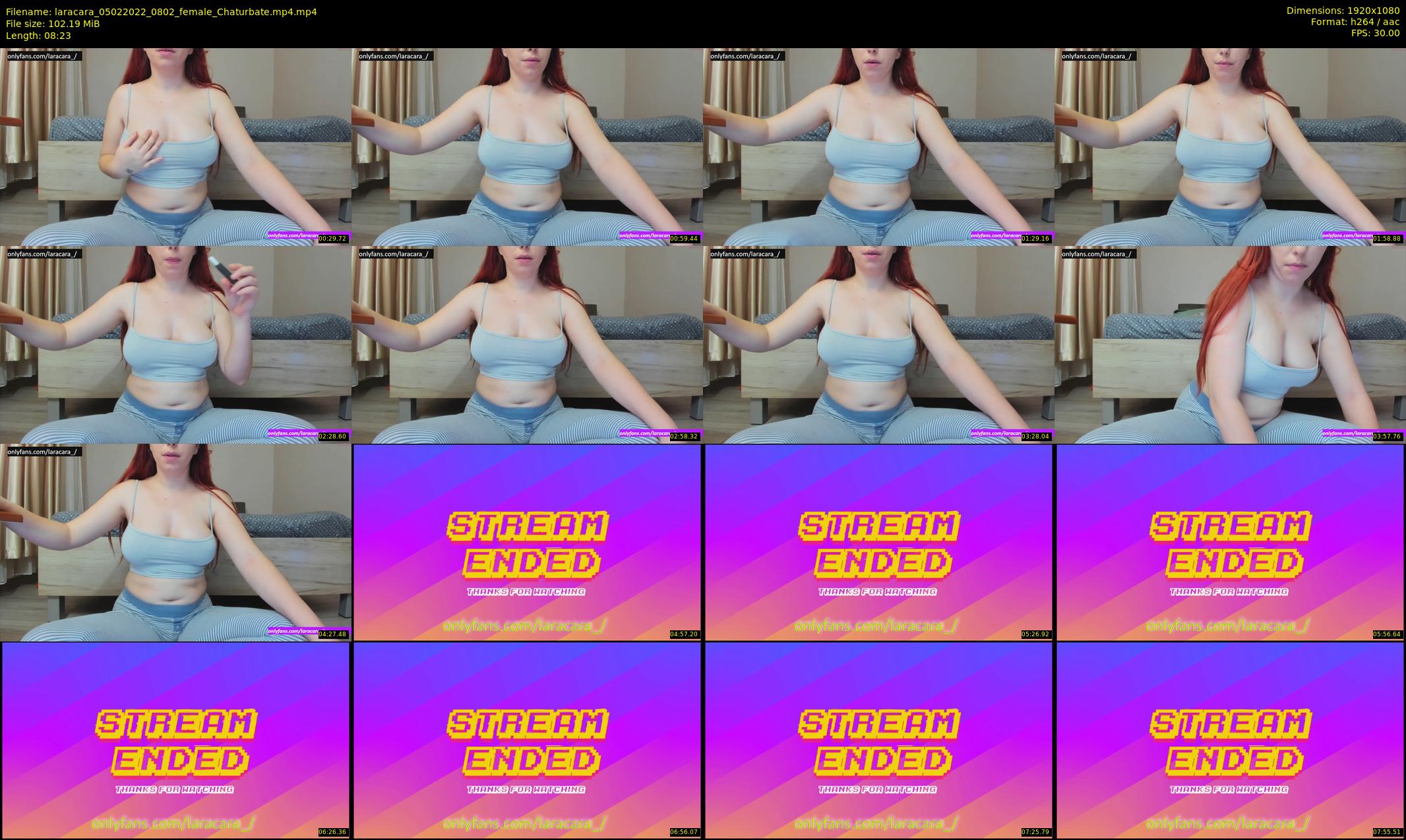 laracara — 9 minute Chaturbate female cam show recording, 1080p, Feb 5, 2022