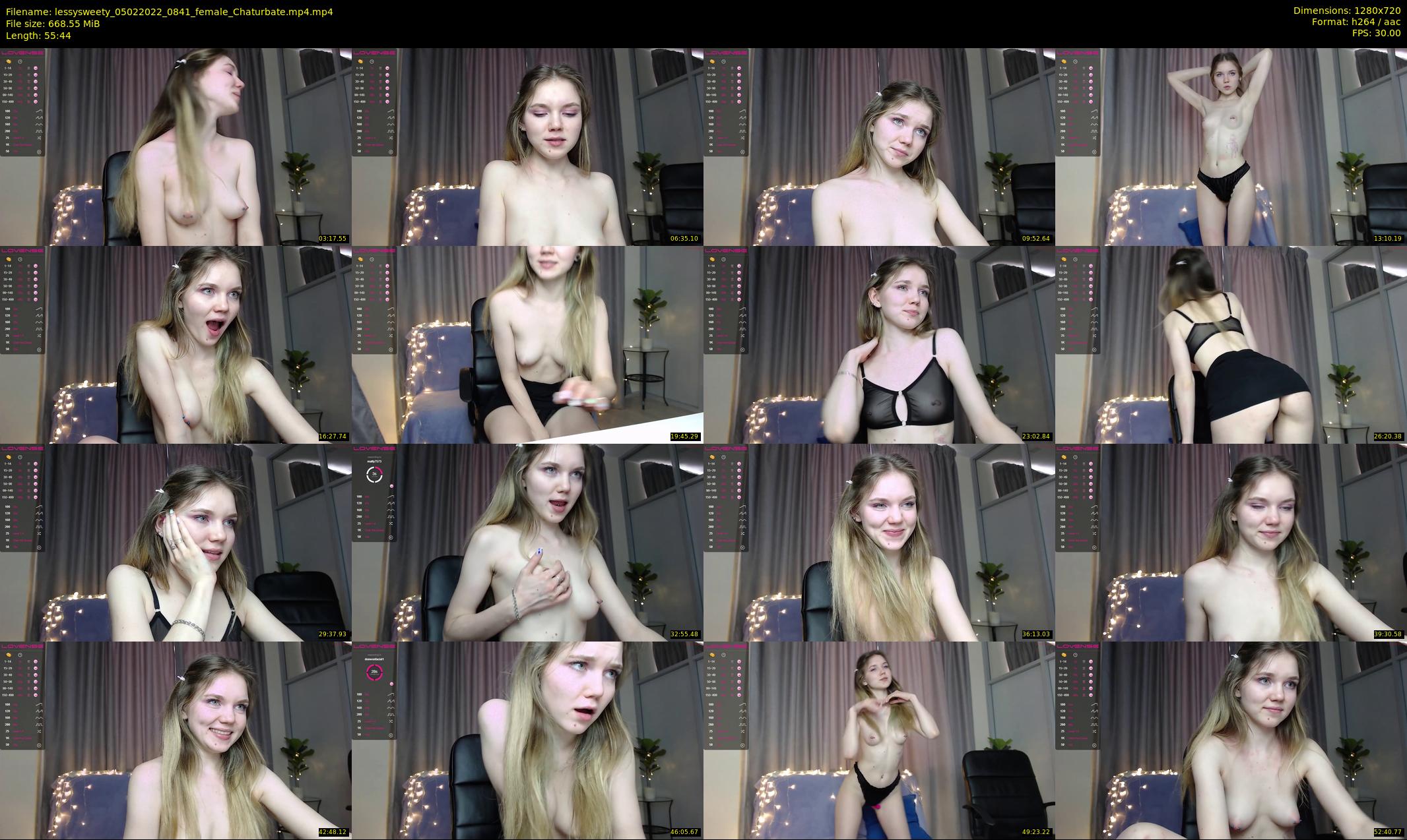 lessysweety — 56 minute Chaturbate female cam show recording, 720p, Feb 5, 2022