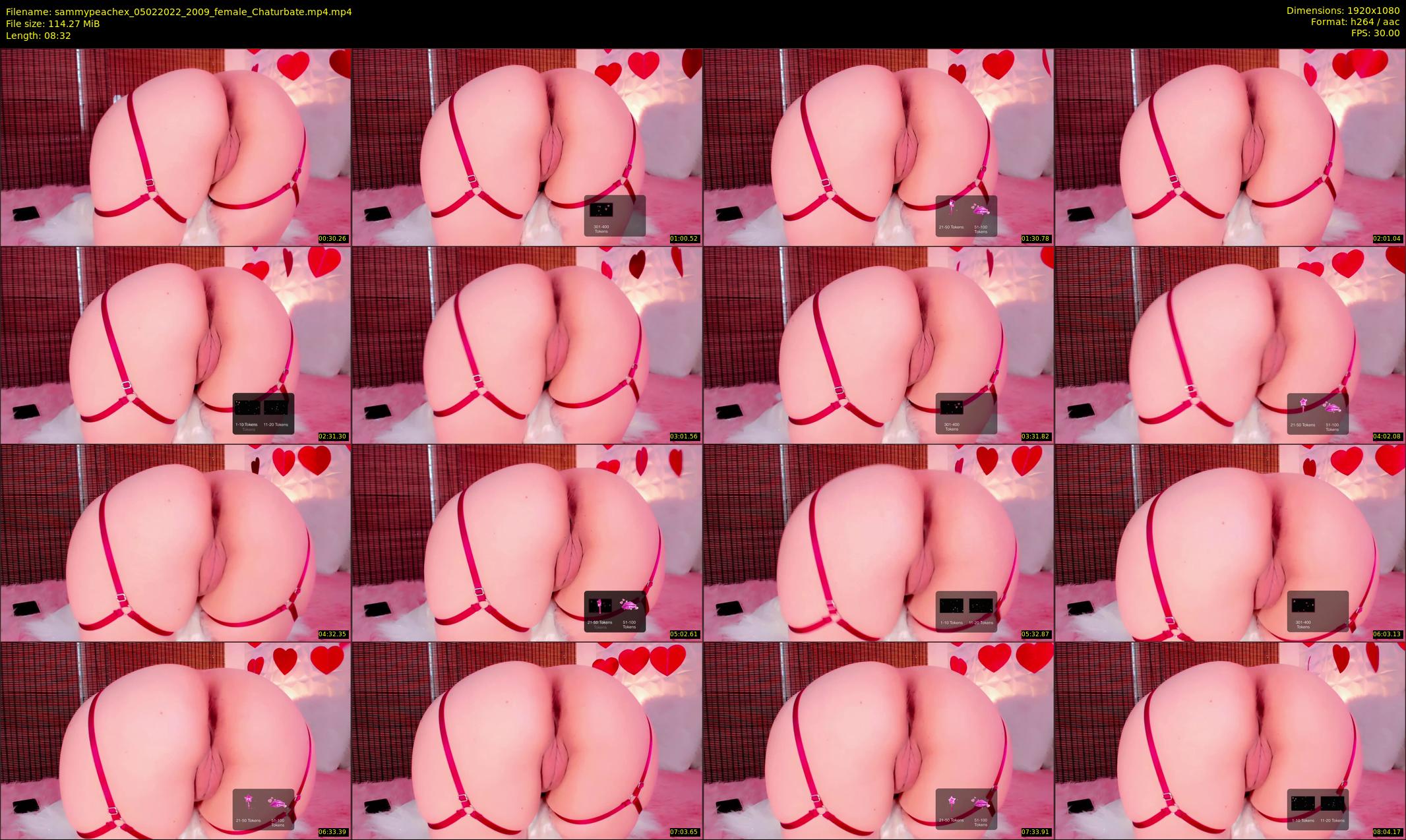 sammypeachex — 9 minute Chaturbate female cam show recording, 1080p, Feb 5, 2022