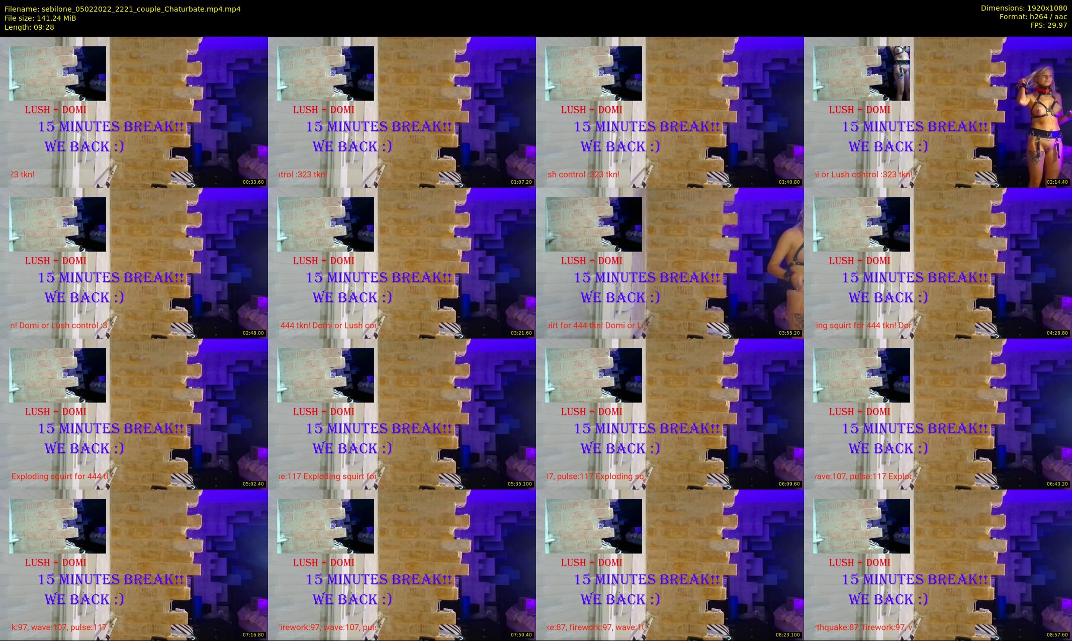 sebilone — 10 minute Chaturbate couple cam show recording, 1080p, Feb 5, 2022
