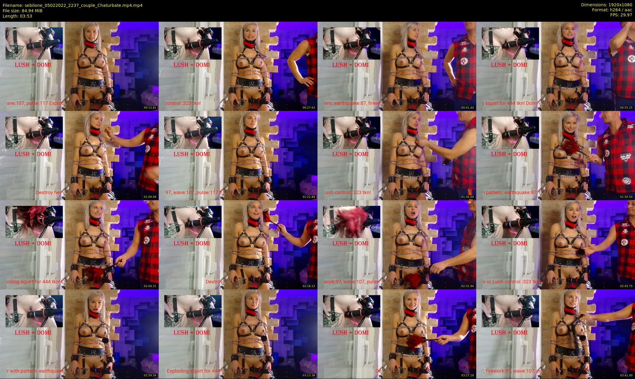 sebilone — 4 minute Chaturbate couple cam show recording, 1080p, Feb 5, 2022