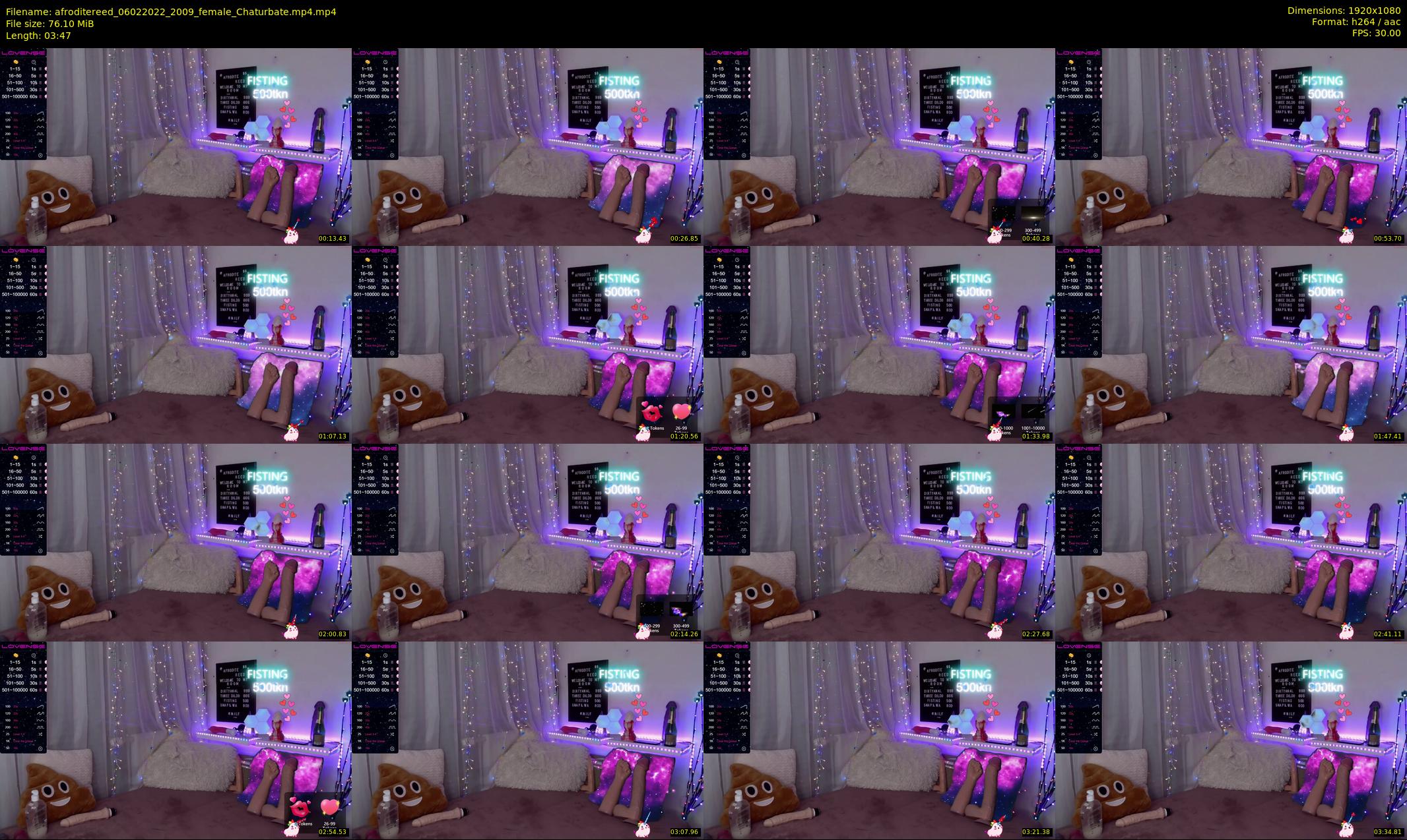 afroditereed — 4 minute Chaturbate female cam show recording, 1080p, Feb 6, 2022