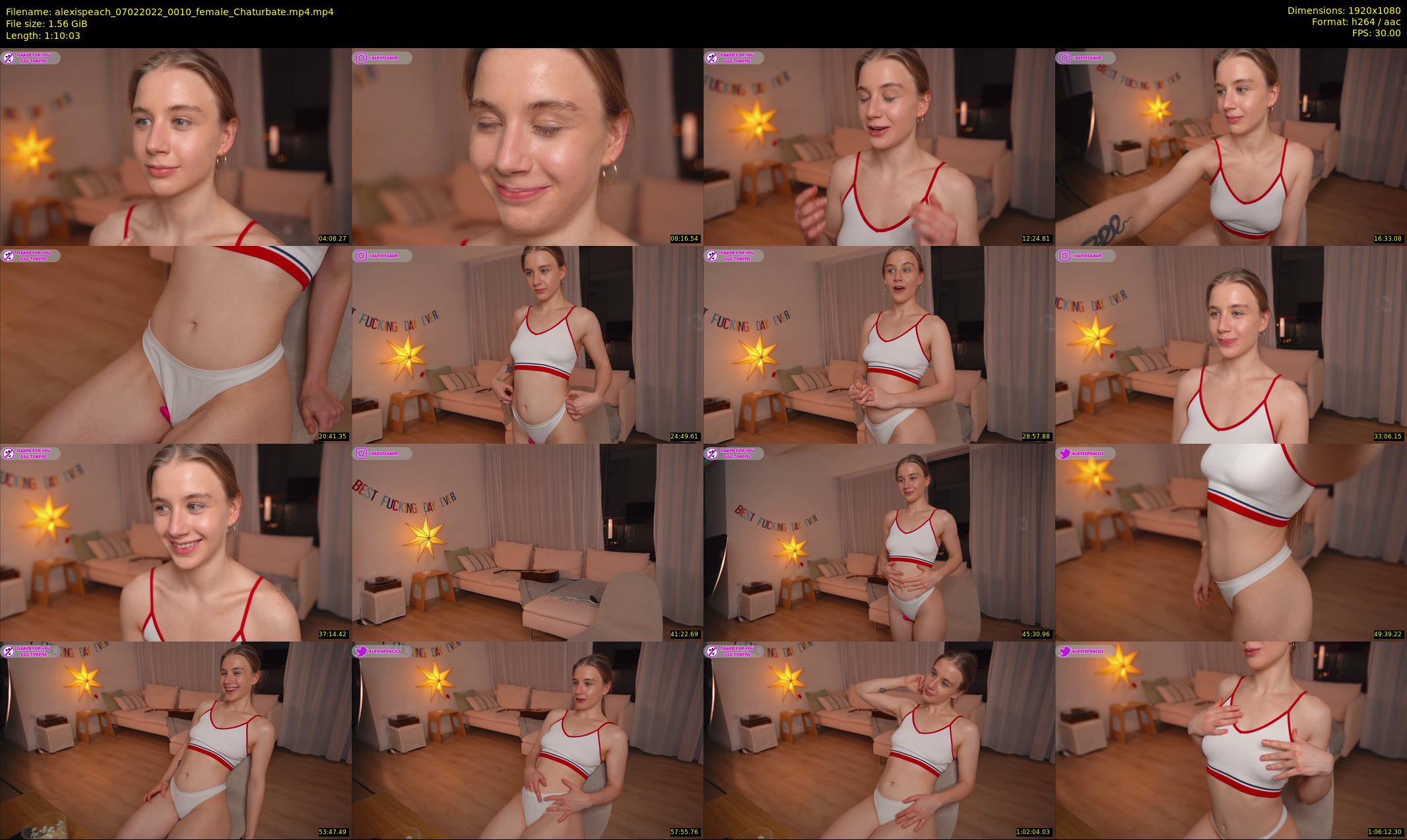 alexispeach — 71 minute Chaturbate female cam show recording, 1080p, Feb 7, 2022