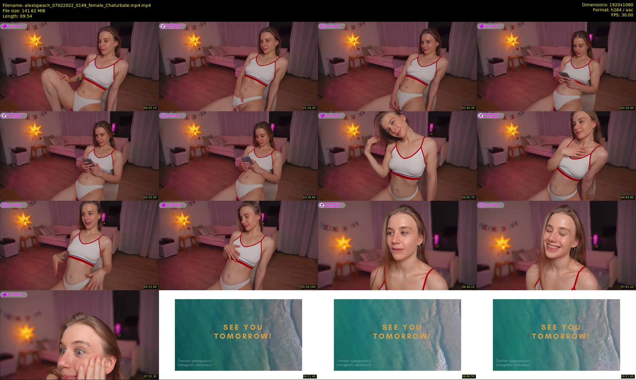 alexispeach — 10 minute Chaturbate female cam show recording, 1080p, Feb 7, 2022