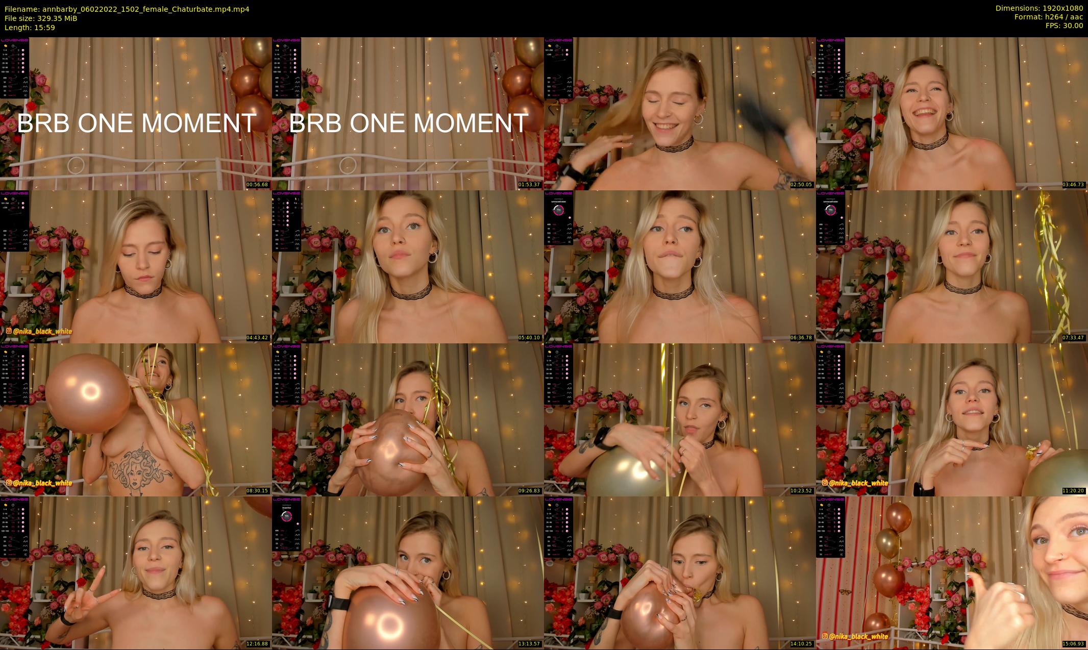 annbarby — 16 minute Chaturbate female cam show recording, 1080p, Feb 6, 2022