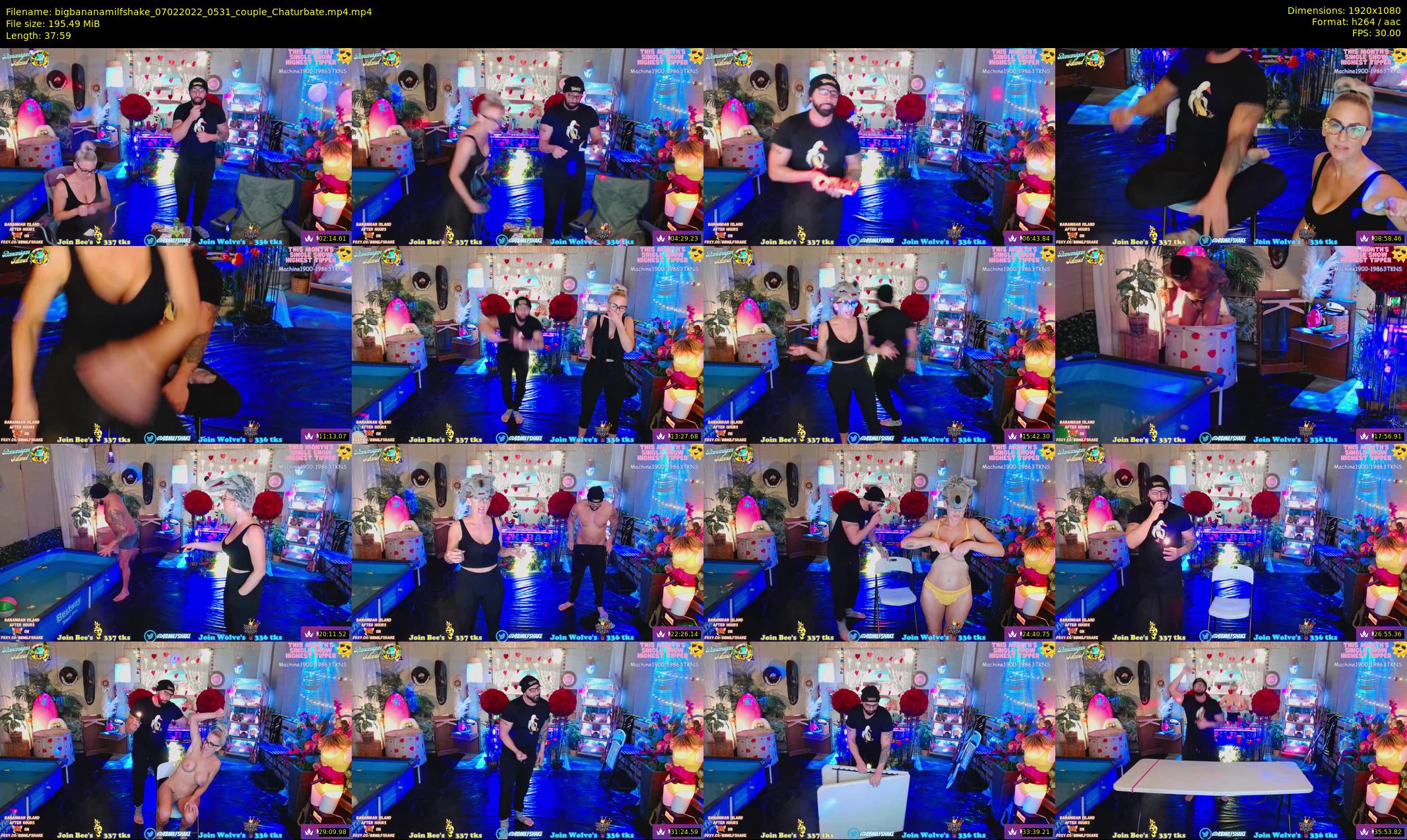 bigbananamilfshake — 38 minute Chaturbate couple cam show recording, 1080p, Feb 7, 2022