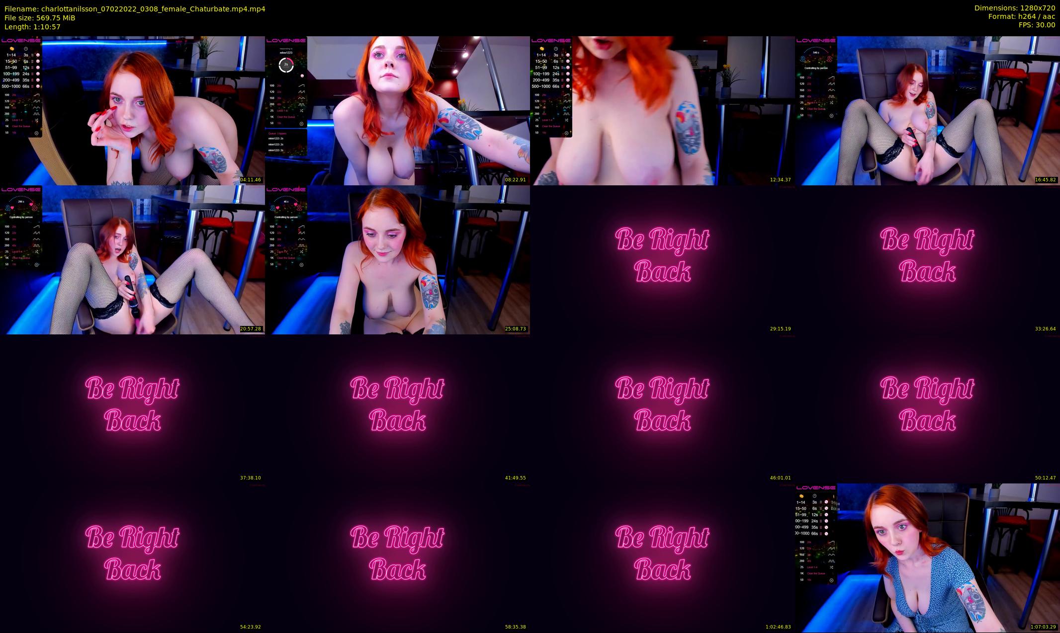 charlottanilsson — 71 minute Chaturbate female cam show recording, 720p, Feb 7, 2022