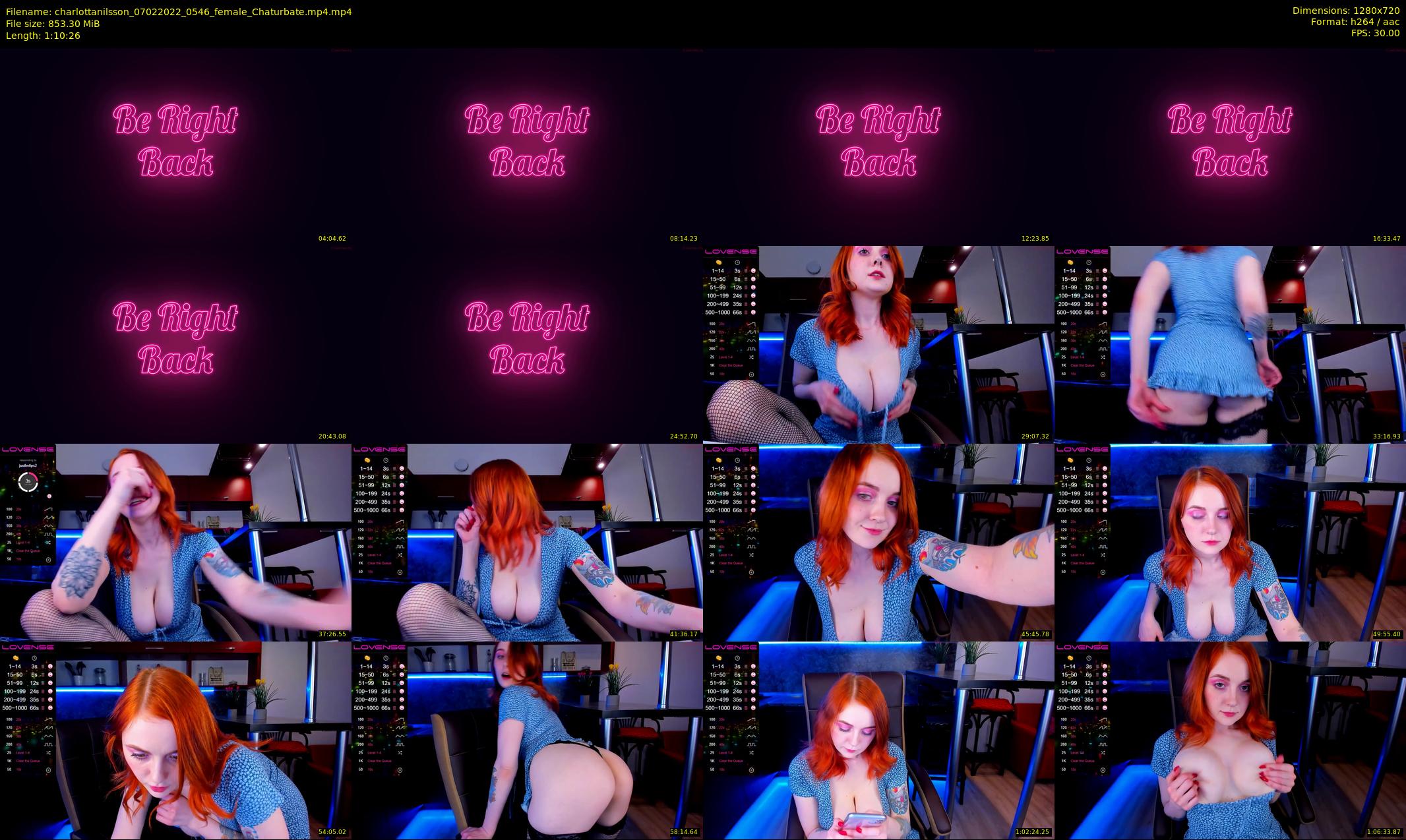 charlottanilsson — 71 minute Chaturbate female cam show recording, 720p, Feb 7, 2022