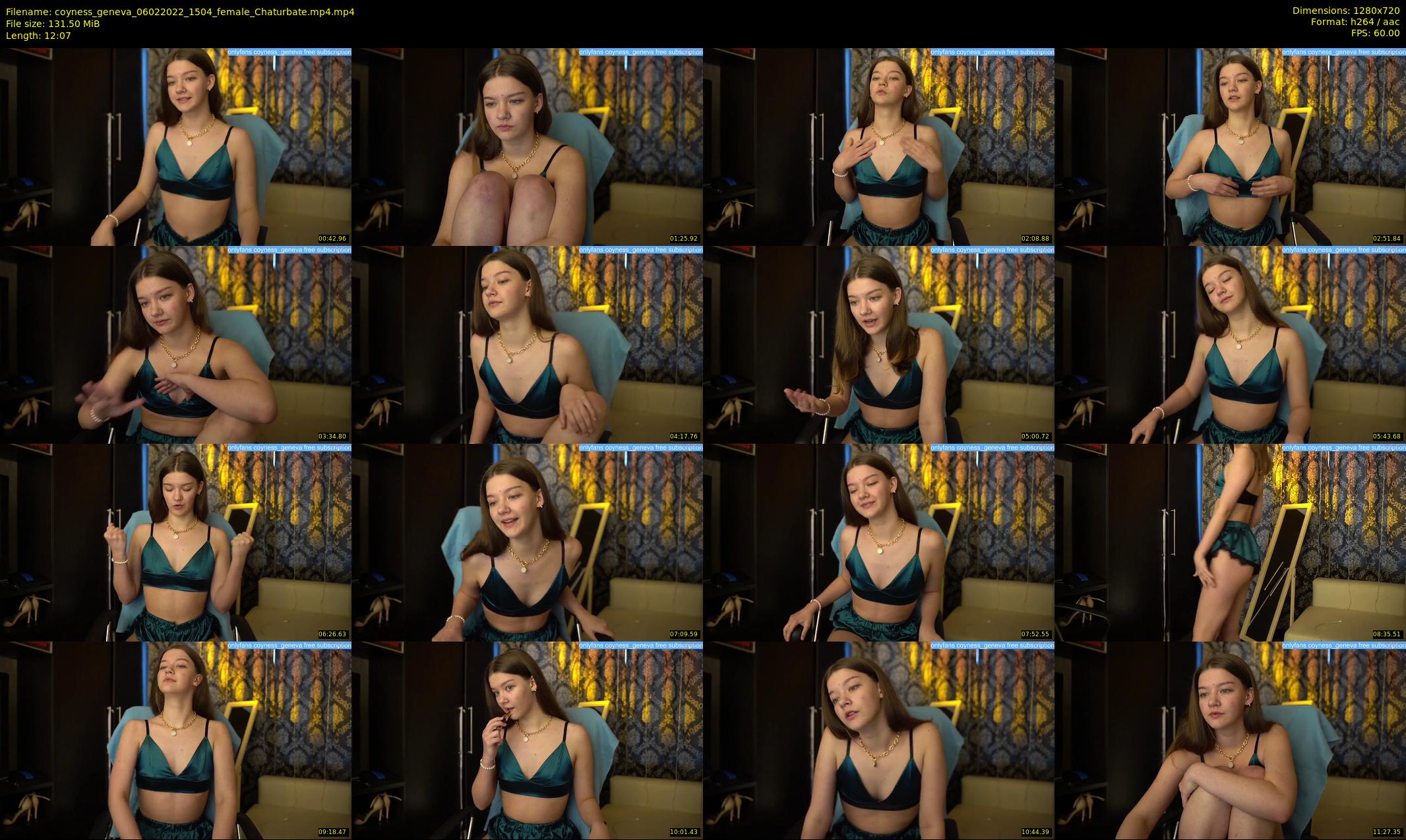 coyness_geneva — 13 minute Chaturbate female cam show recording, 720p, Feb 6, 2022