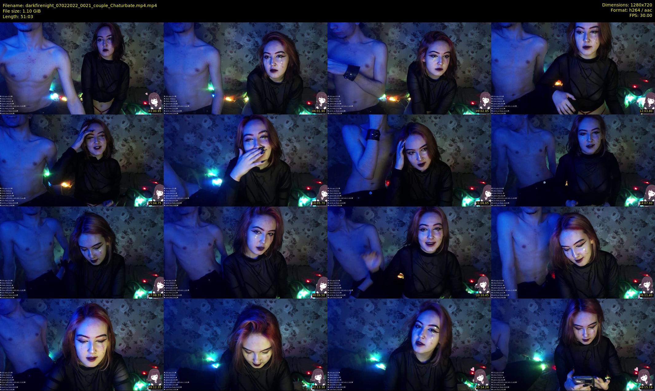 darkfirenight — 52 minute Chaturbate couple cam show recording, 720p, Feb 7, 2022