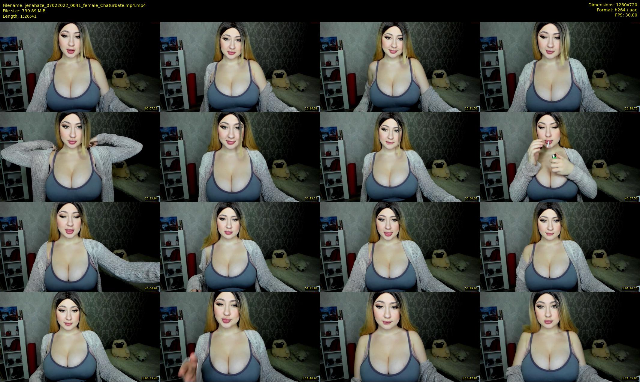 jenahaze — 87 minute Chaturbate female cam show recording, 720p, Feb 7, 2022