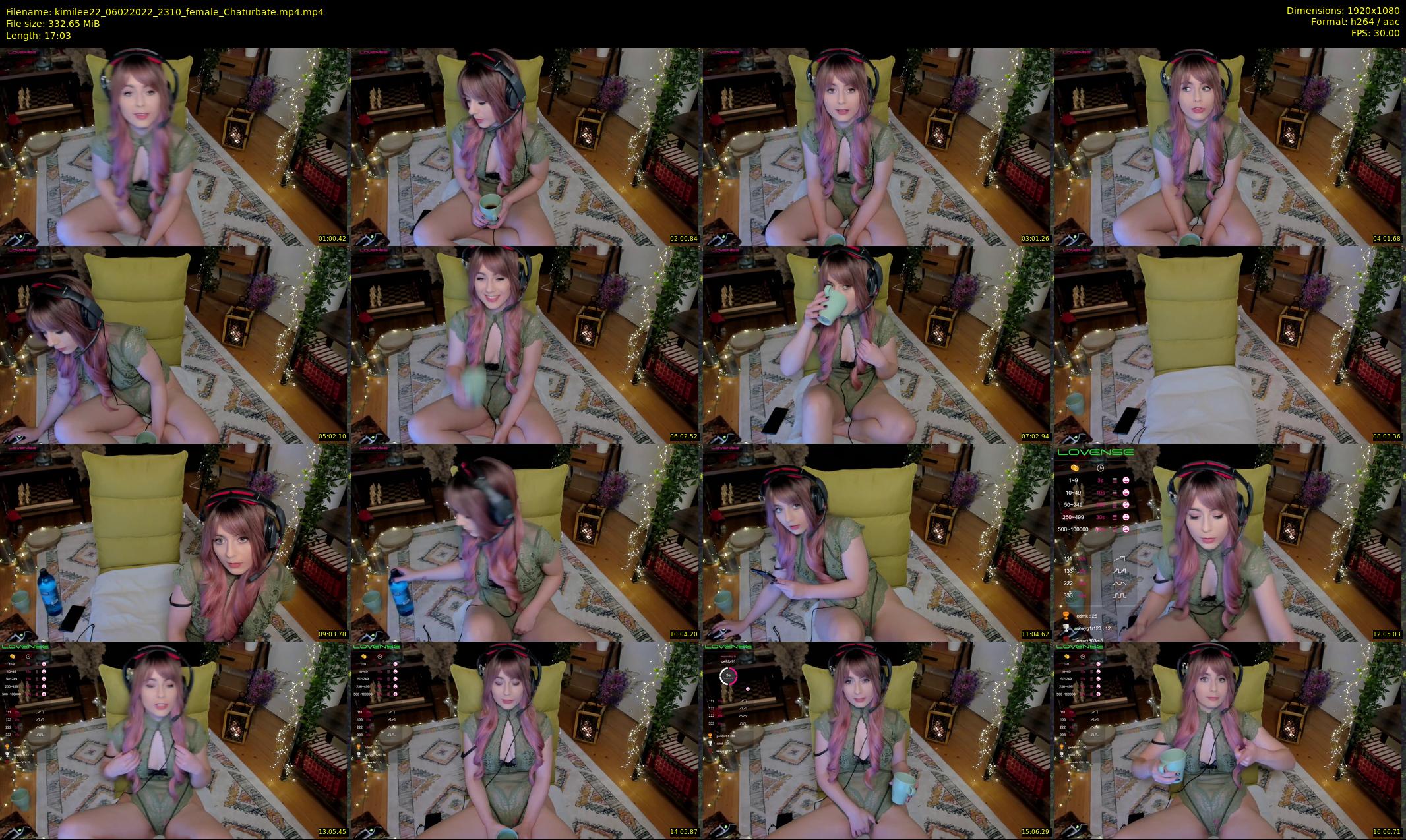 kimilee22 — 18 minute Chaturbate female cam show recording, 1080p, Feb 6, 2022