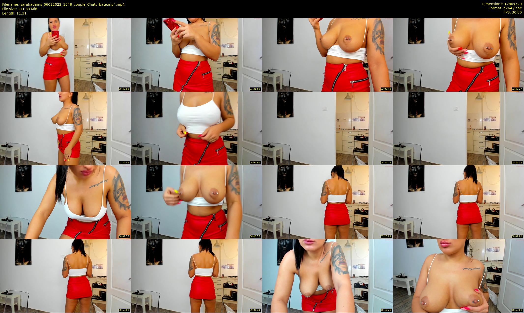 sarahadams — 12 minute Chaturbate female cam show recording, 720p, Feb 6, 2022