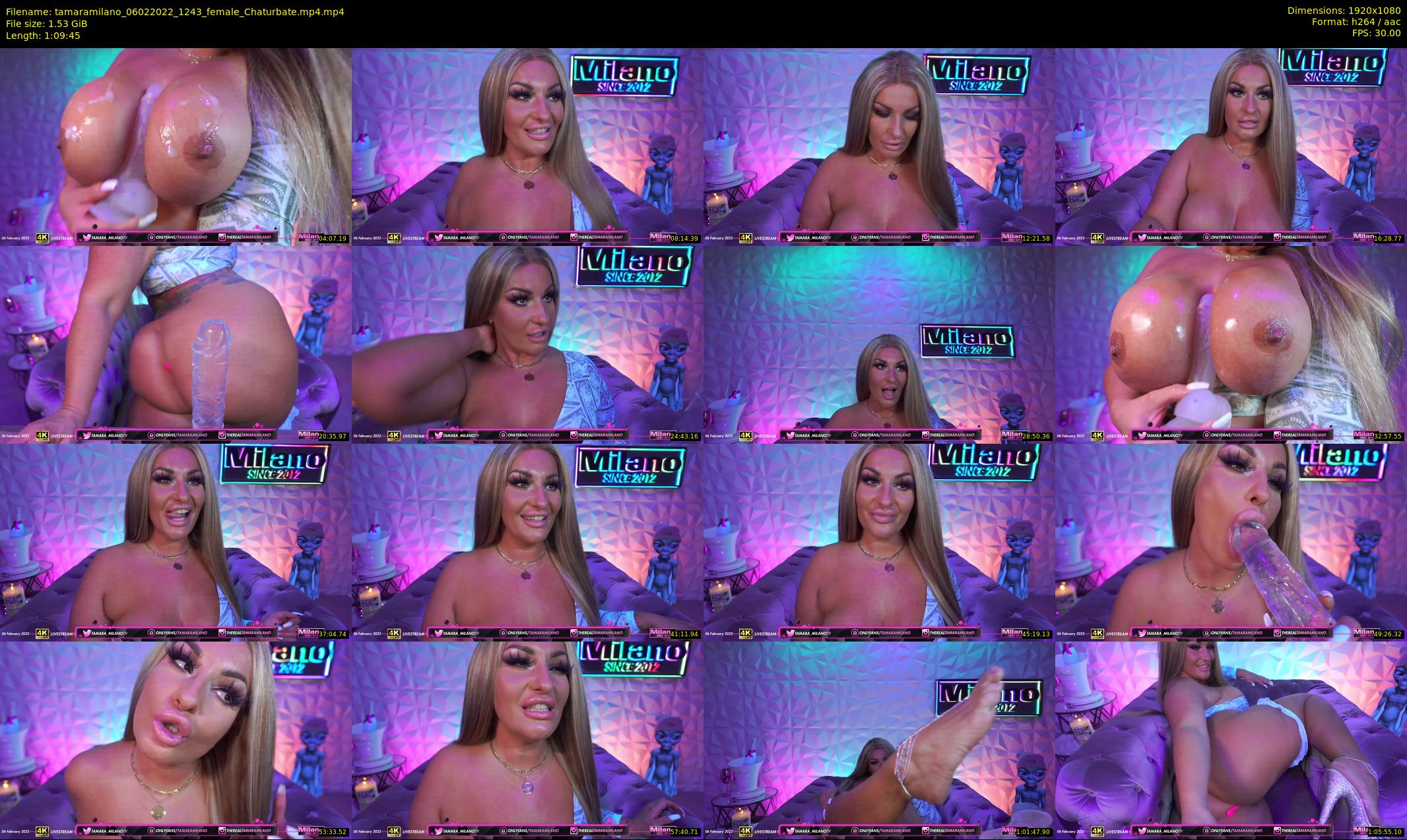 tamaramilano — 70 minute Chaturbate female cam show recording, 1080p, Feb 6, 2022