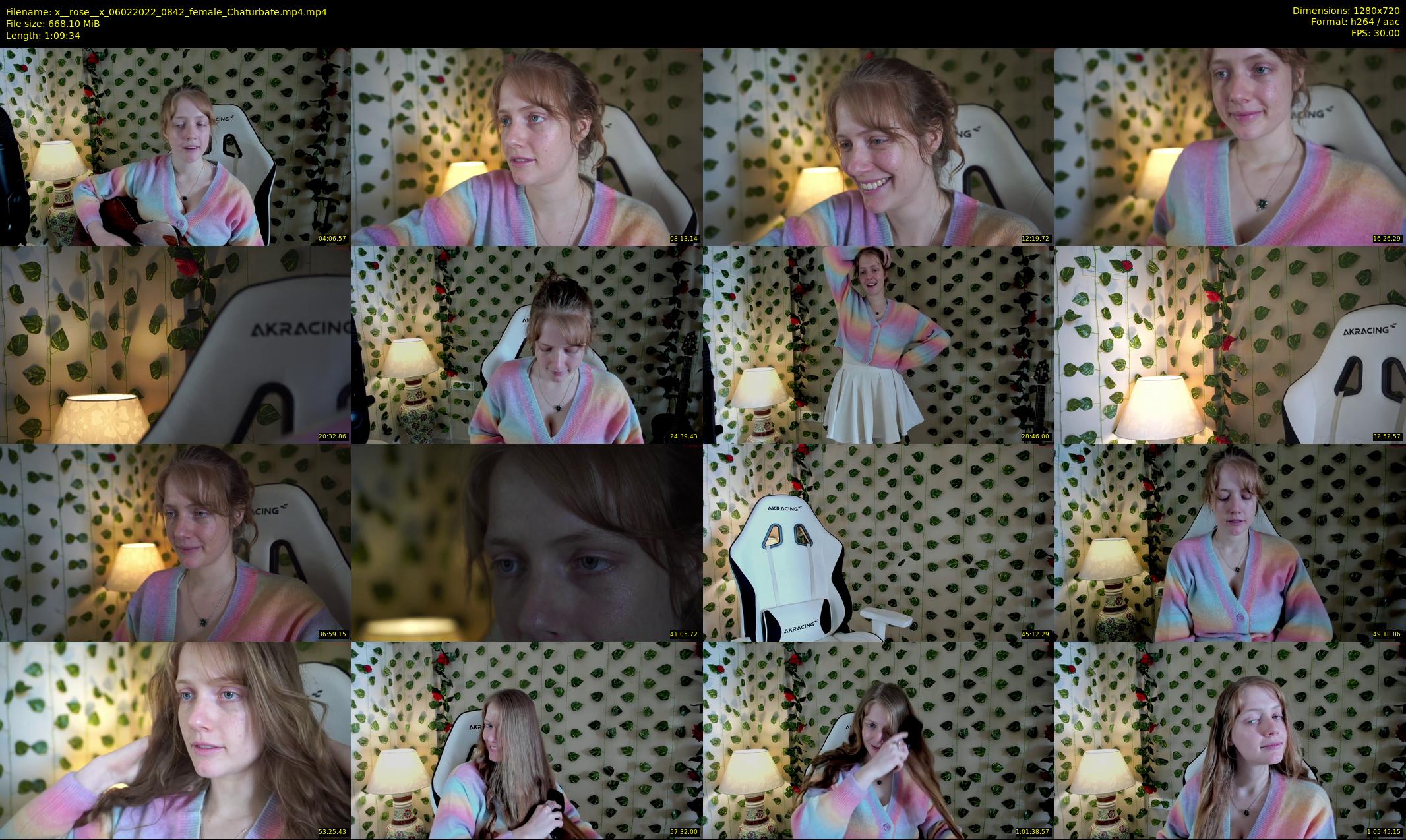 x__rose__x — 70 minute Chaturbate female cam show recording, 720p, Feb 6, 2022