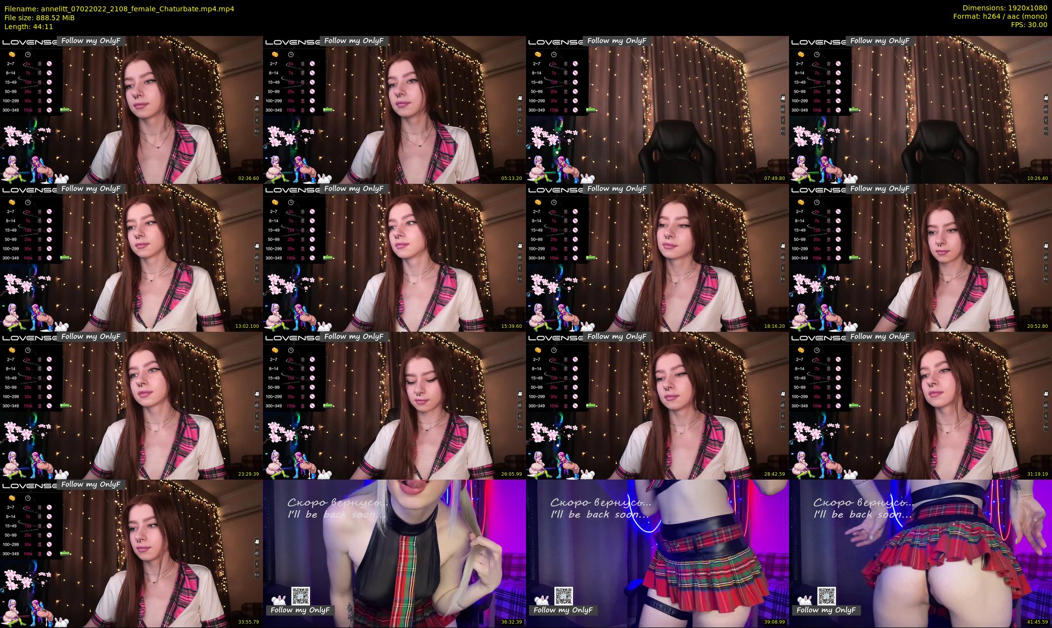 annelitt — 45 minute Chaturbate female cam show recording, 1080p, Feb 7, 2022