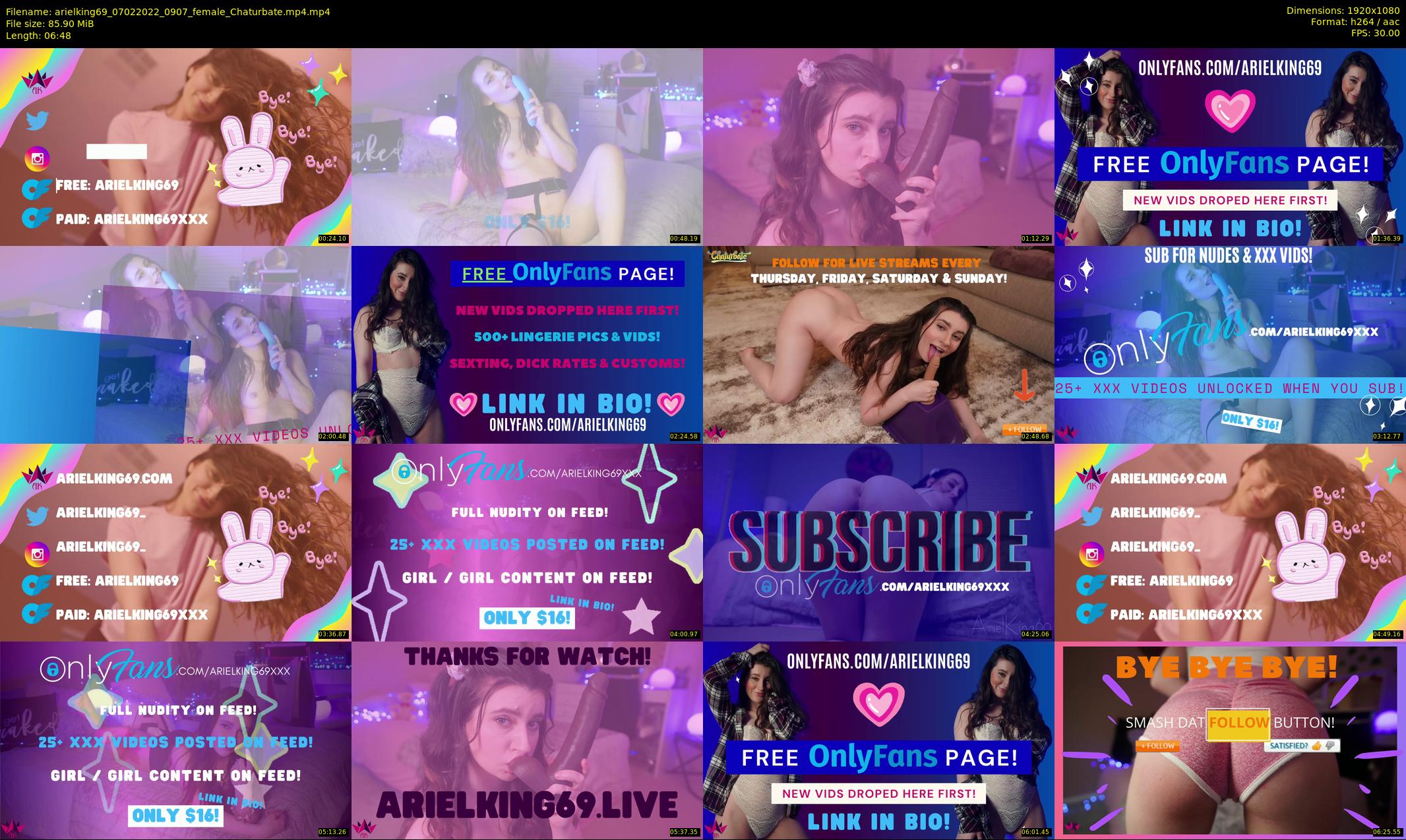 arielking69 — 7 minute Chaturbate female cam show recording, 1080p, Feb 7, 2022