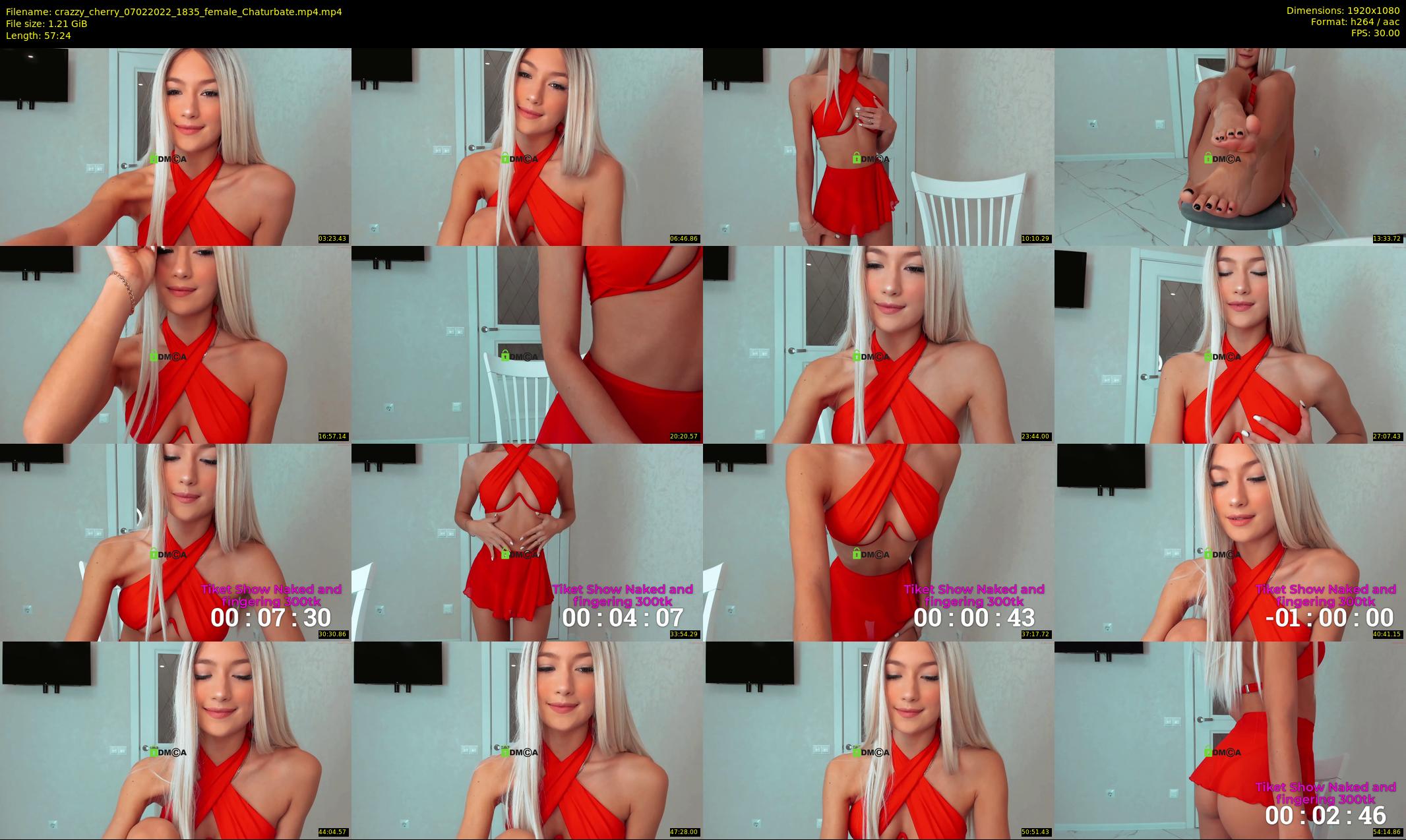 crazzy_cherry — 58 minute Chaturbate female cam show recording, 1080p, Feb 7, 2022