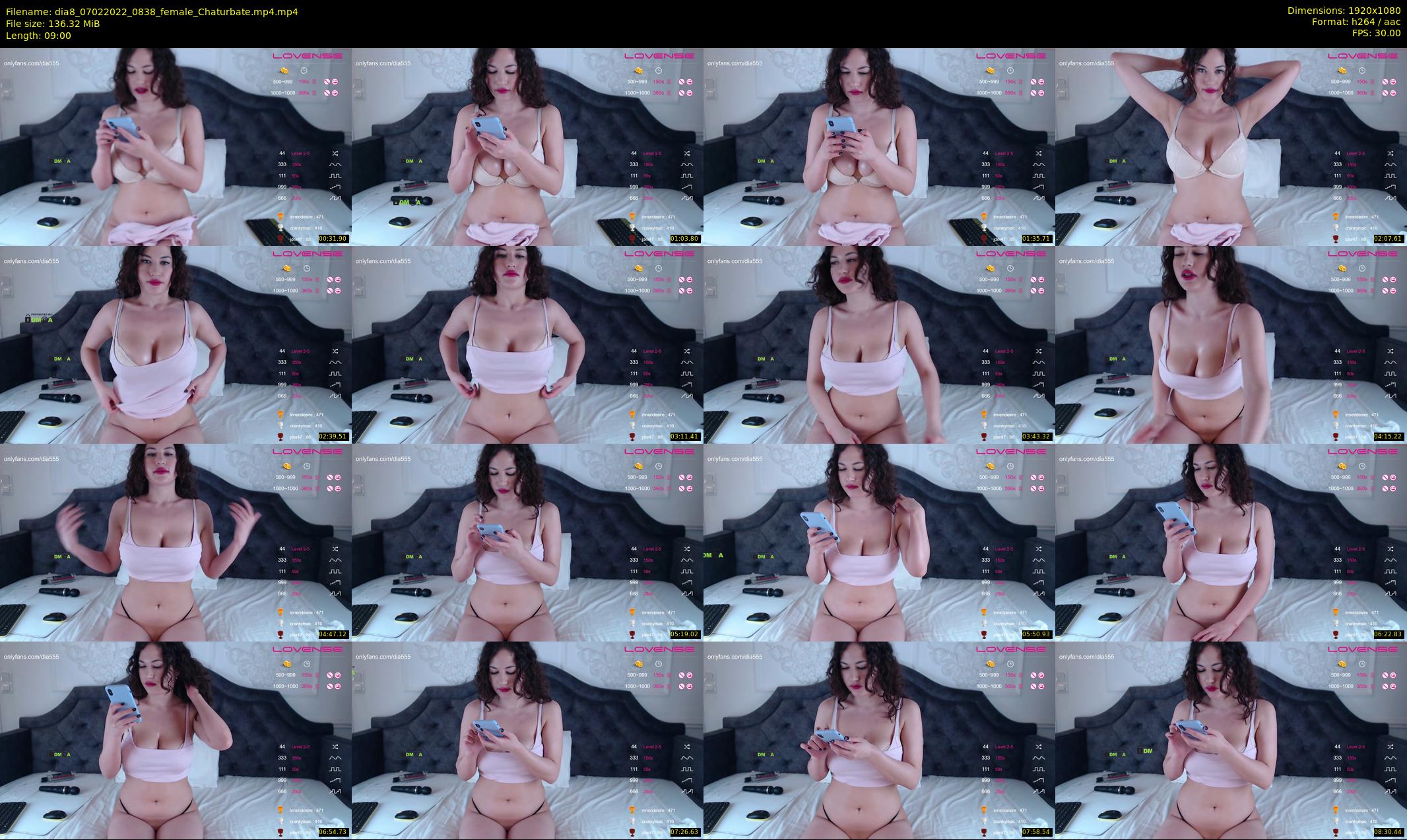 dia8 — 9 minute Chaturbate female cam show recording, 1080p, Feb 7, 2022