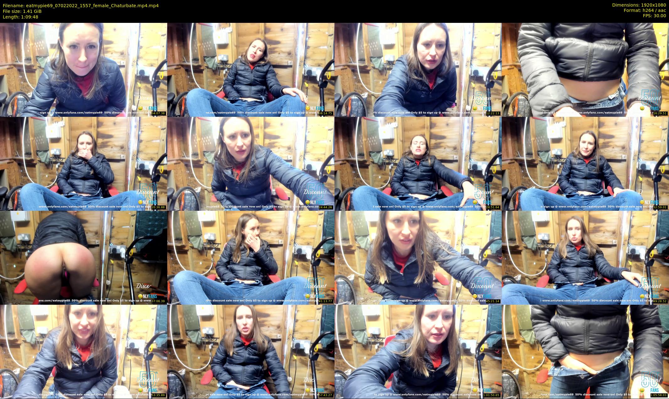eatmypie69 — 70 minute Chaturbate female cam show recording, 1080p, Feb 7, 2022