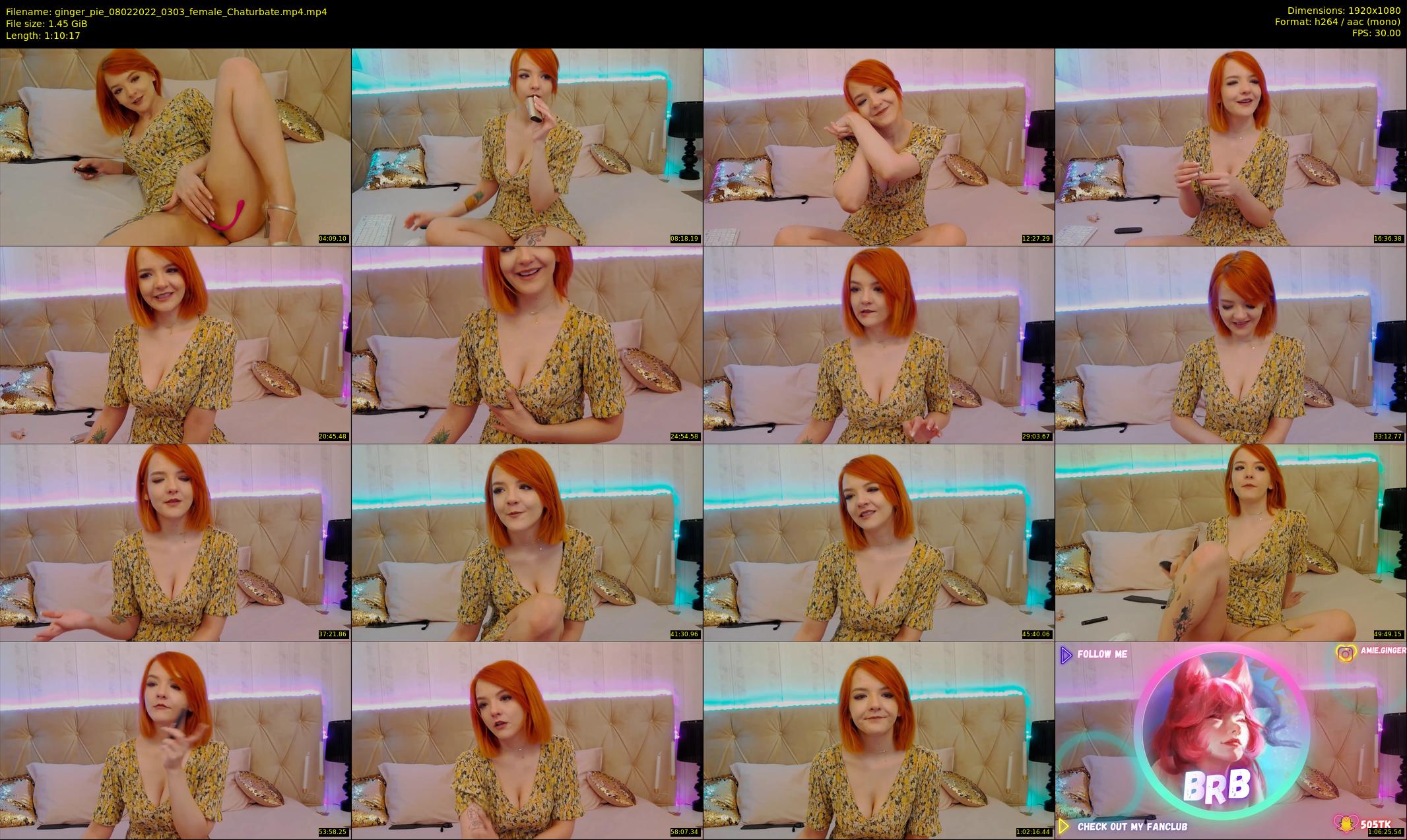 ginger_pie — 71 minute Chaturbate female cam show recording, 1080p, Feb 8, 2022