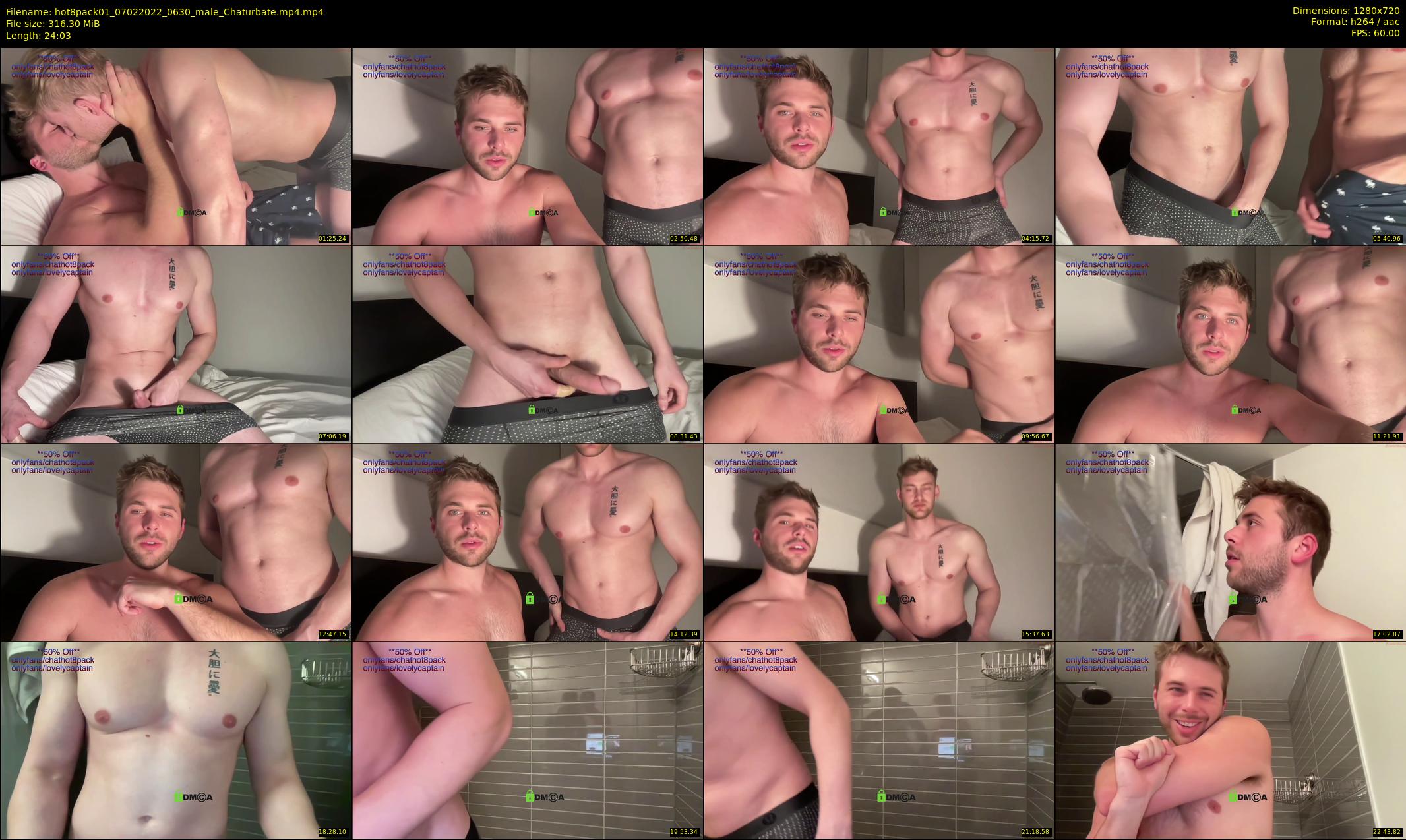 hot8pack01 — 25 minute Chaturbate male cam show recording, 720p, Feb 7, 2022