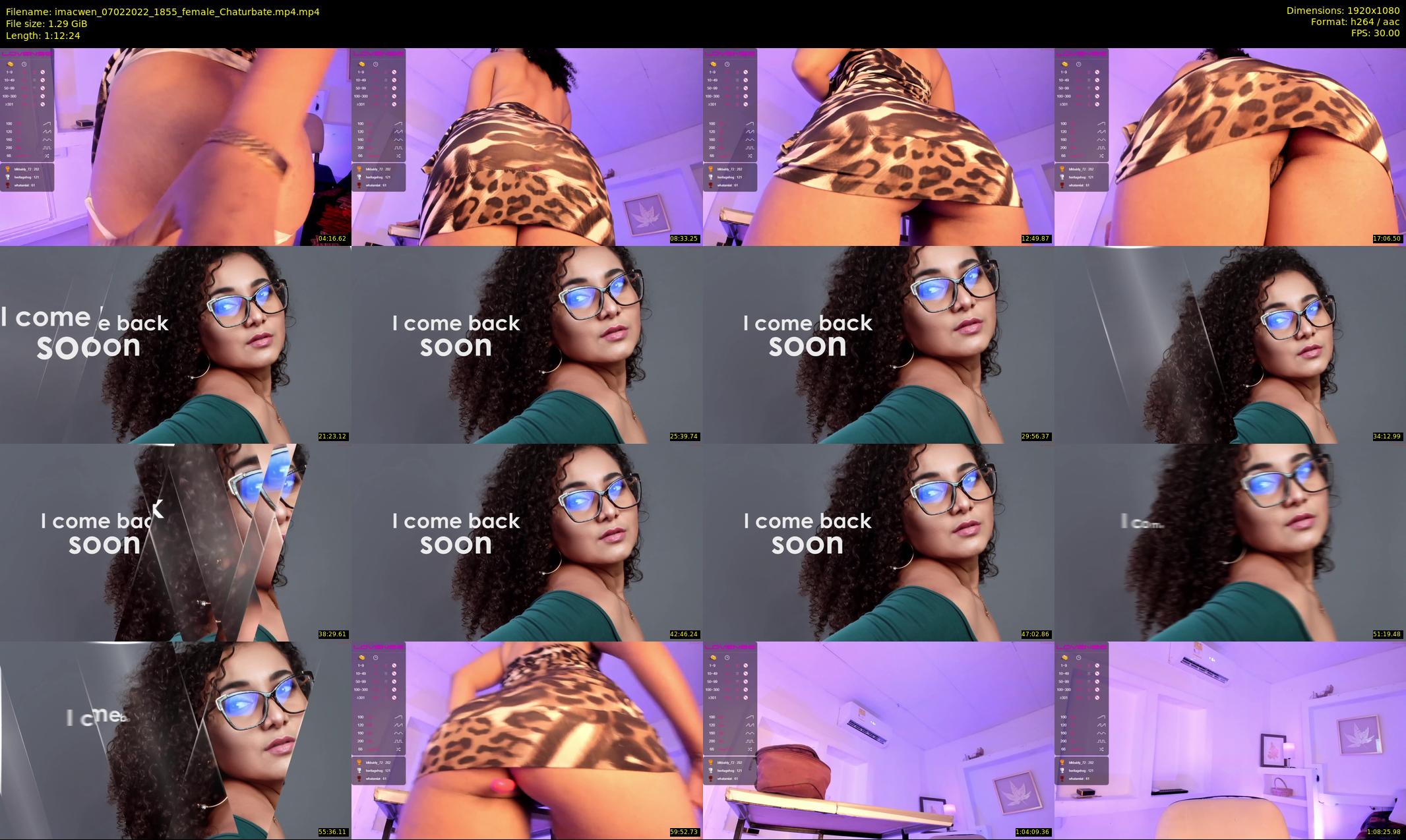 imacwen — 73 minute Chaturbate female cam show recording, 1080p, Feb 7, 2022