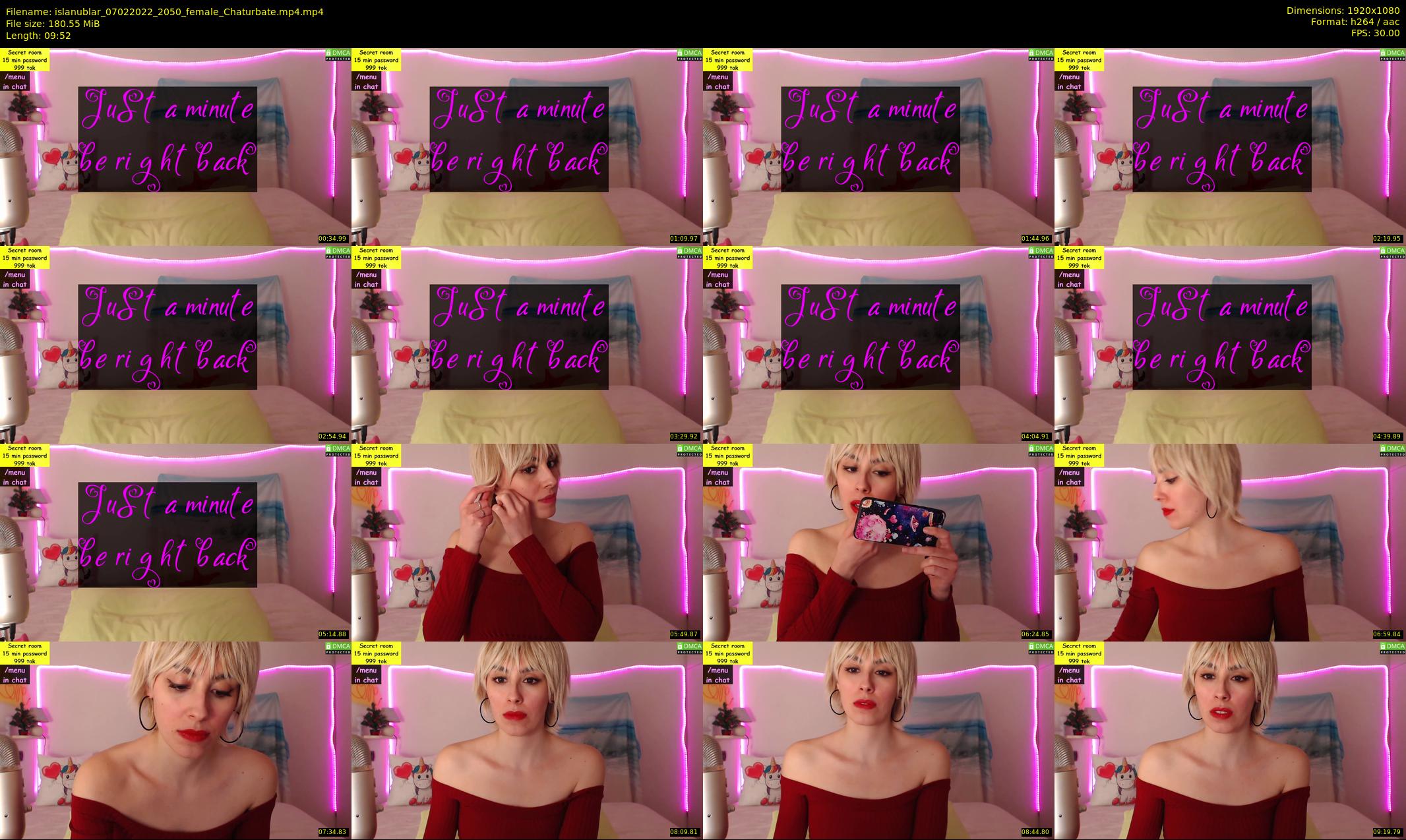 islanublar — 10 minute Chaturbate female cam show recording, 1080p, Feb 7, 2022