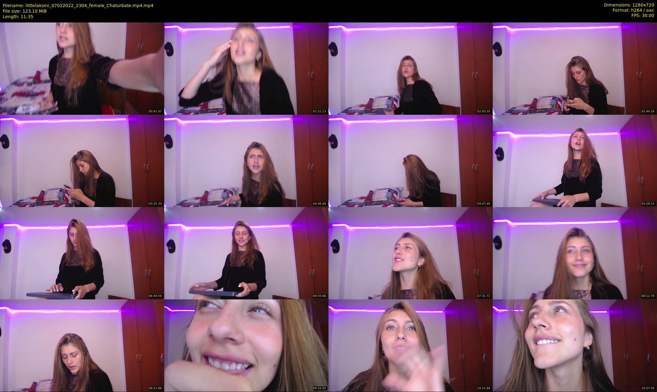 littlelaksmi — 12 minute Chaturbate female cam show recording, 720p, Feb 7, 2022
