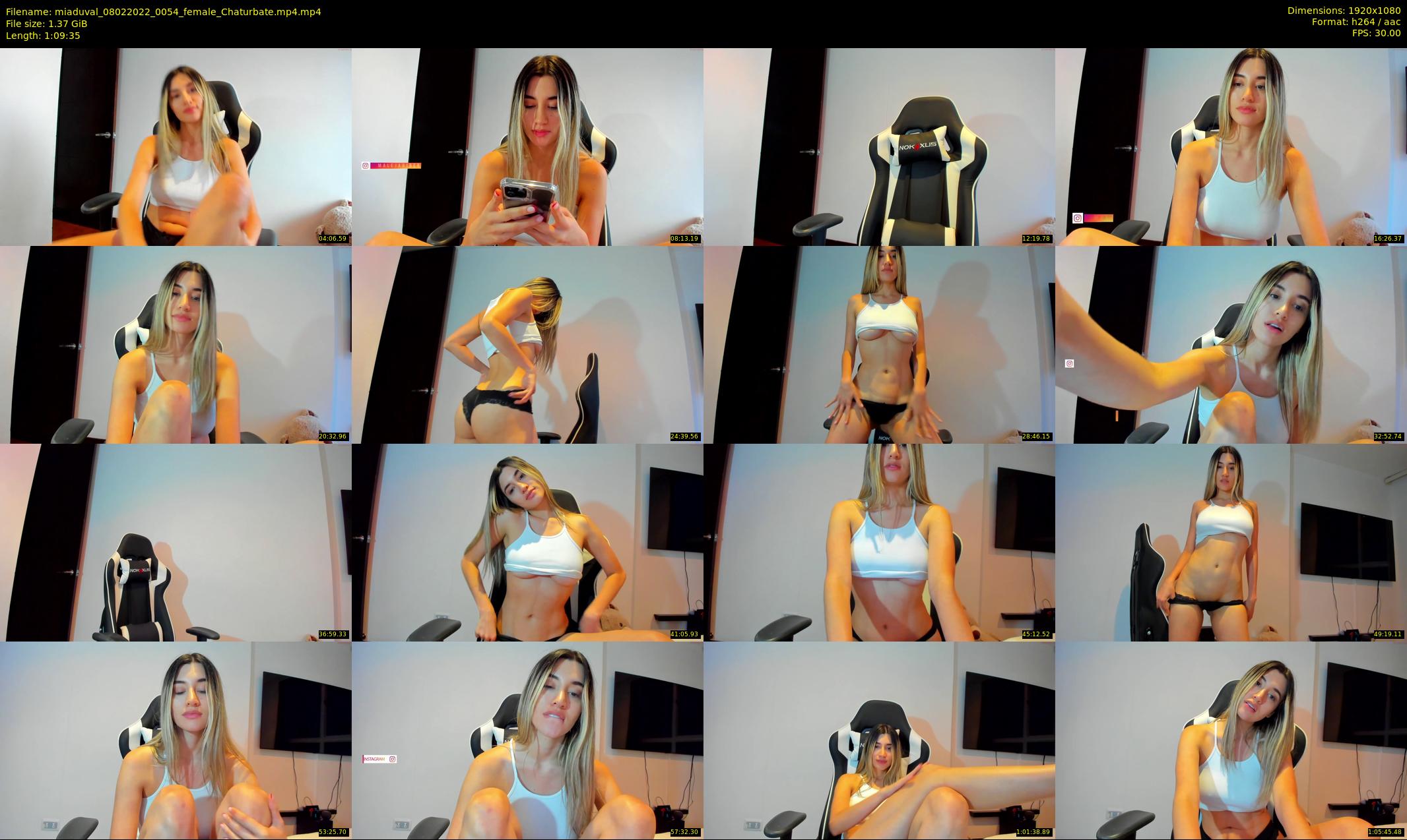 miaduval — 70 minute Chaturbate female cam show recording, 1080p, Feb 8, 2022