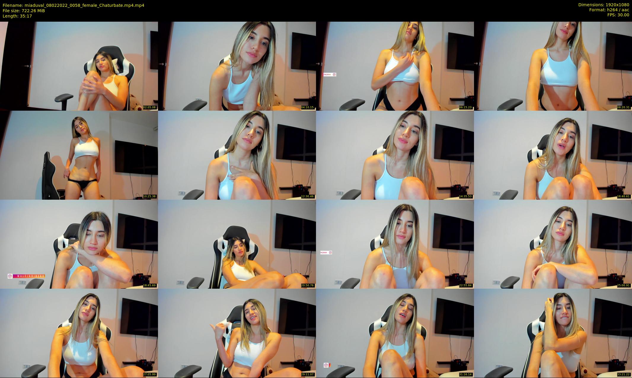 miaduval — 36 minute Chaturbate female cam show recording, 1080p, Feb 8, 2022