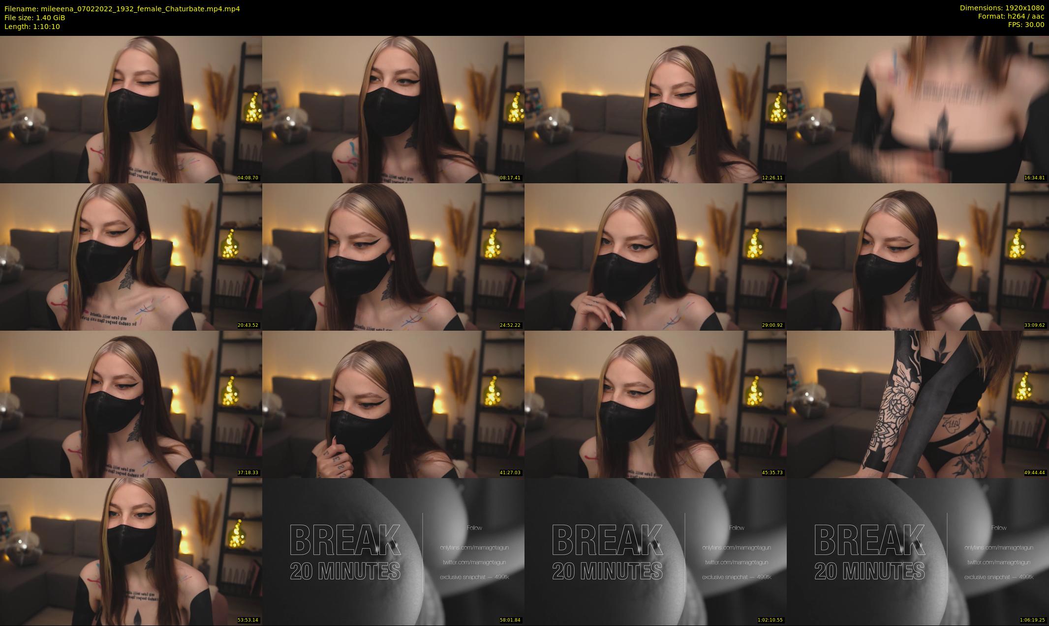 mileeena — 71 minute Chaturbate female cam show recording, 1080p, Feb 7, 2022