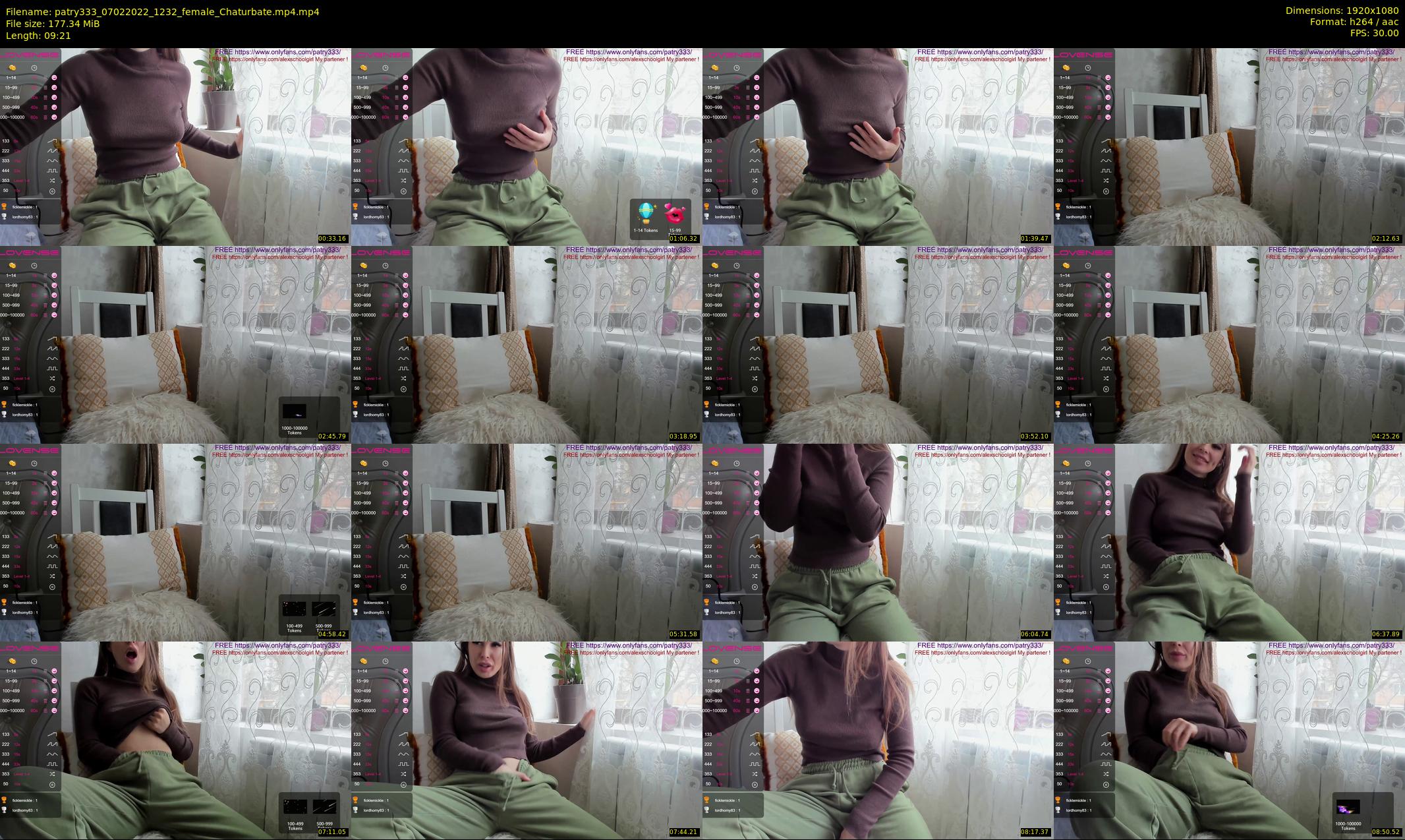 patry333 — 10 minute Chaturbate female cam show recording, 1080p, Feb 7, 2022