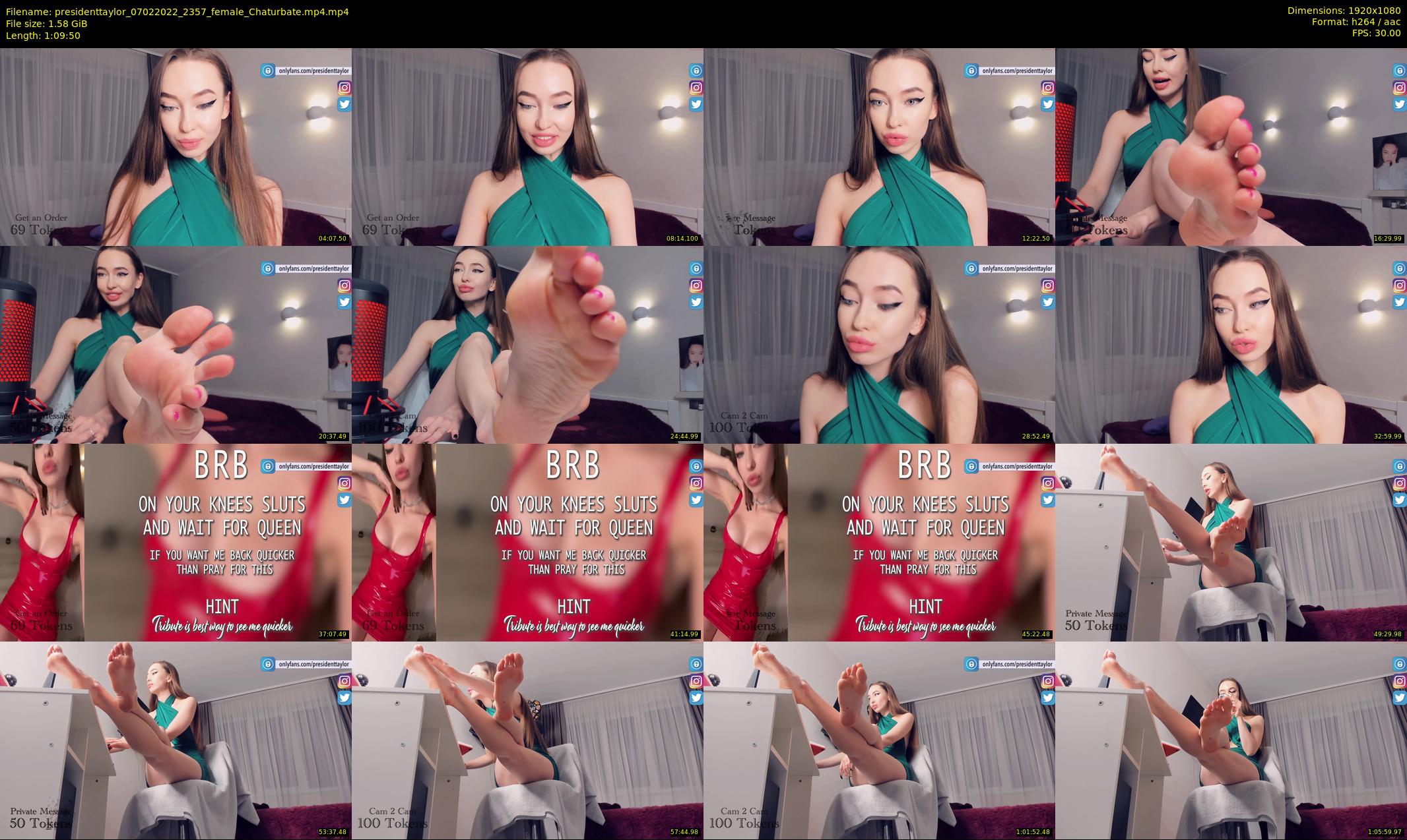 presidenttaylor — 70 minute Chaturbate female cam show recording, 1080p, Feb 7, 2022