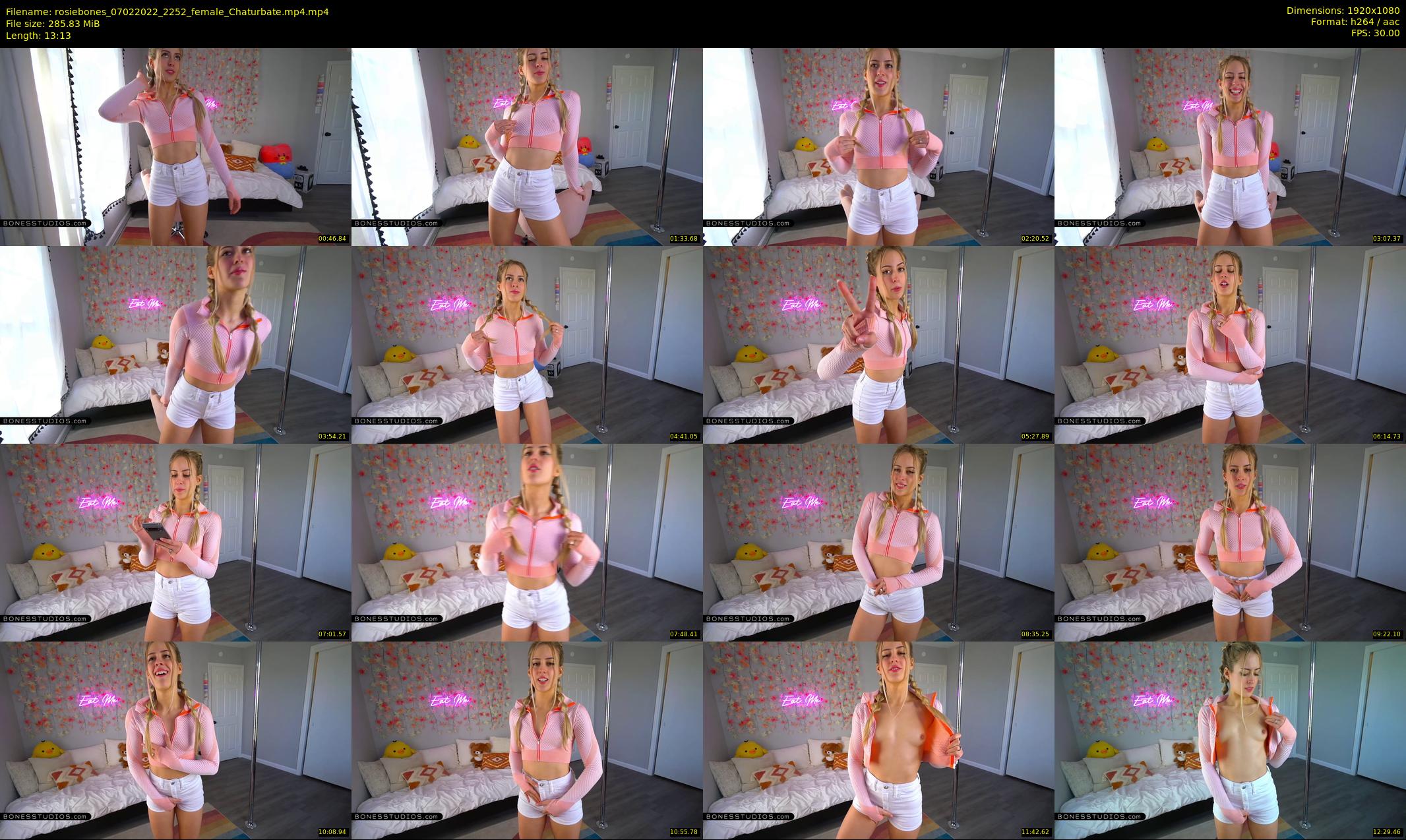 rosiebones — 14 minute Chaturbate female cam show recording, 1080p, Feb 7, 2022