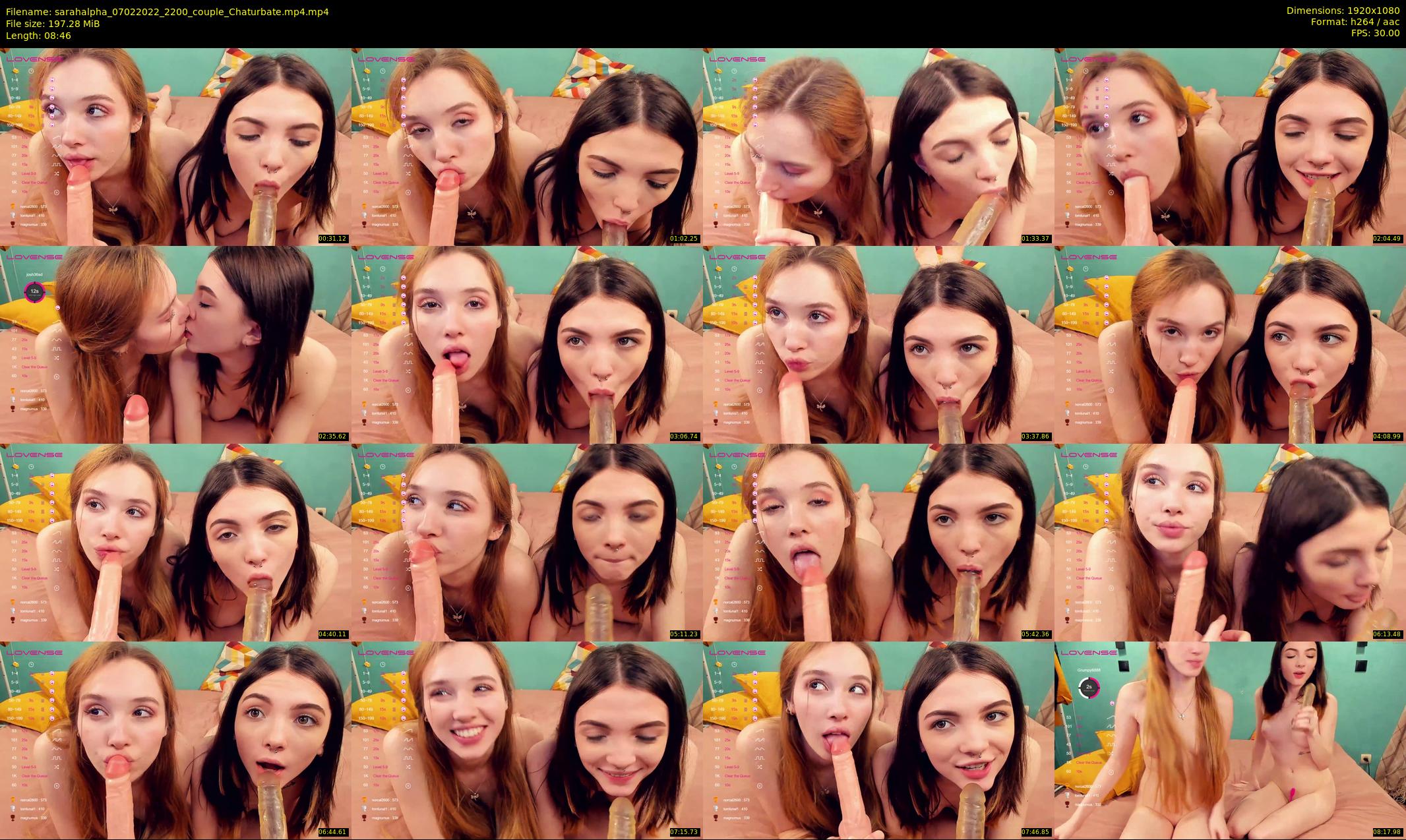 sarahalpha — 9 minute Chaturbate couple cam show recording, 1080p, Feb 7, 2022