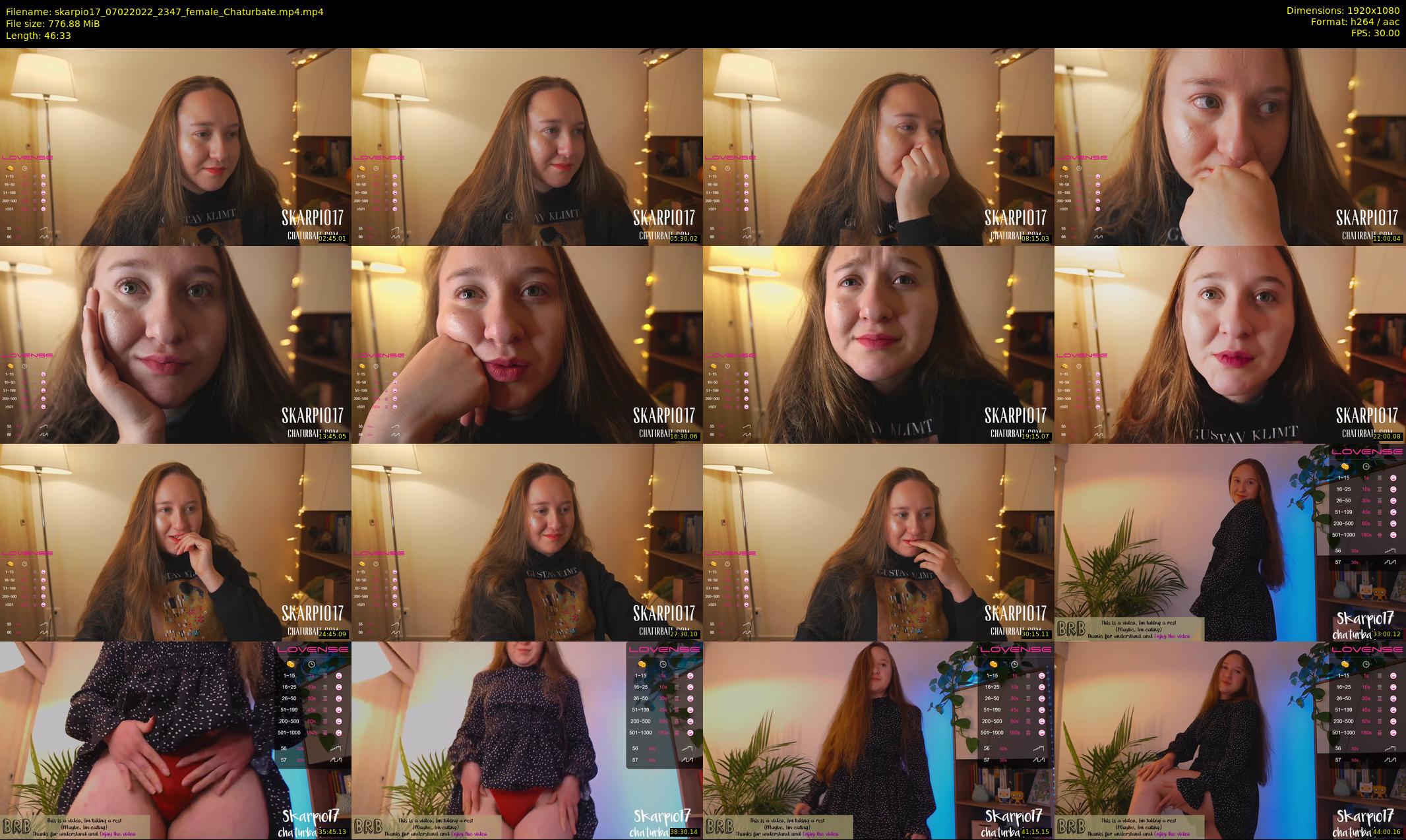 skarpio17 — 47 minute Chaturbate female cam show recording, 1080p, Feb 7, 2022