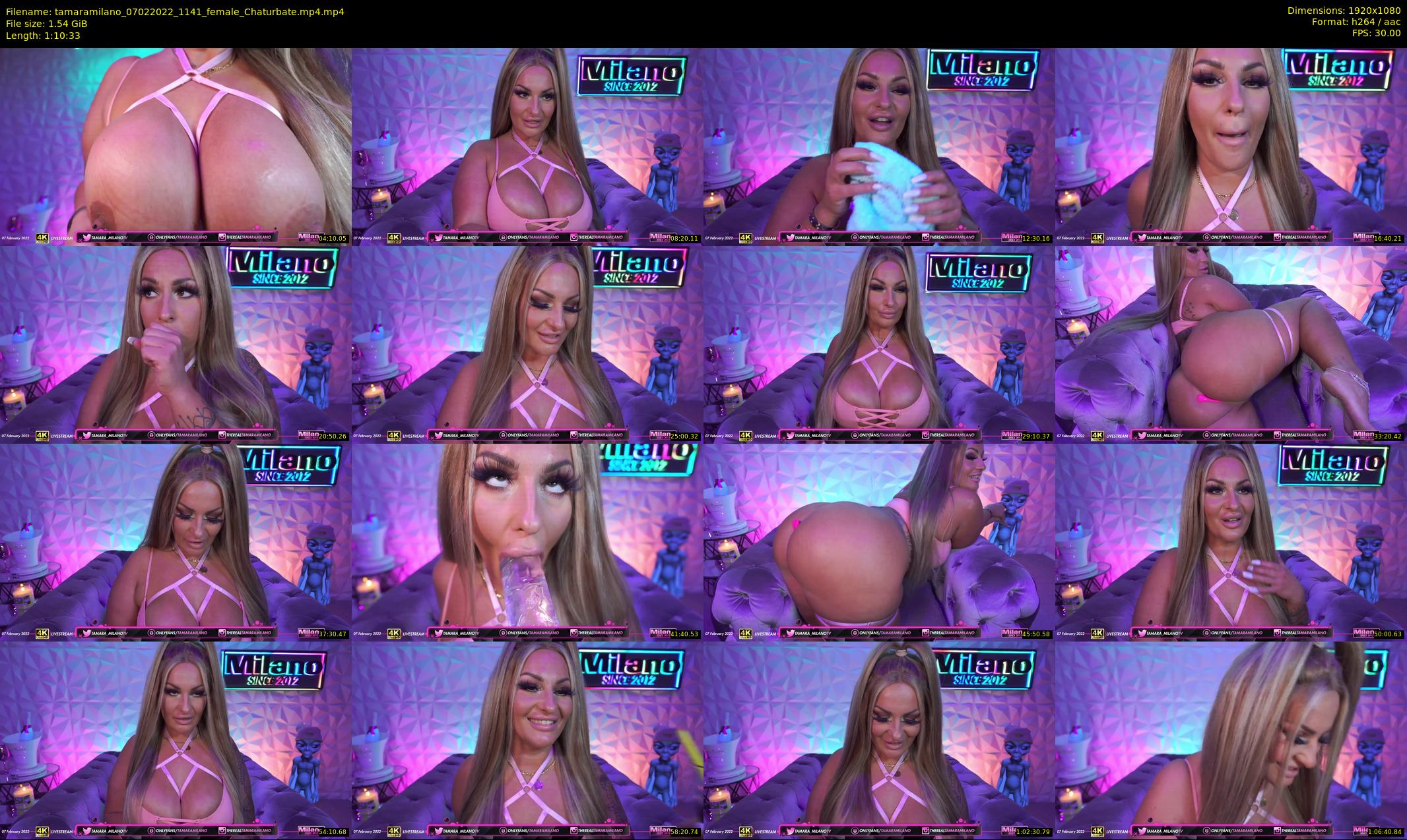 tamaramilano — 71 minute Chaturbate female cam show recording, 1080p, Feb 7, 2022
