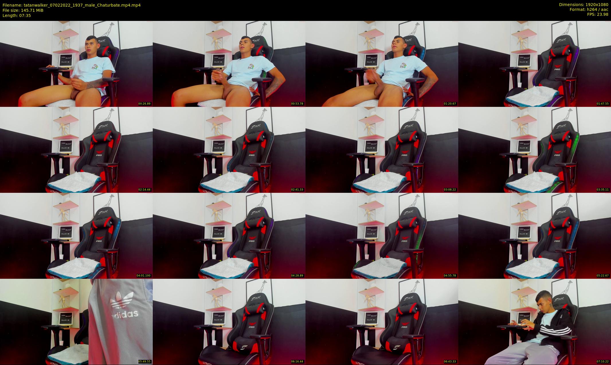 tatanwalker — 8 minute Chaturbate male cam show recording, 1080p, Feb 7, 2022